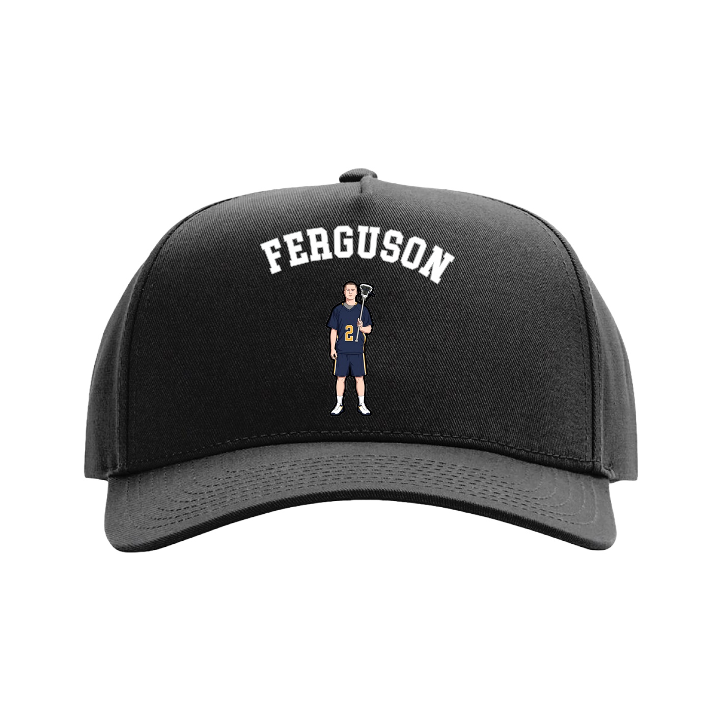 Full Fabric Five-Panel Champ Cap — Shirsey Arch in Black