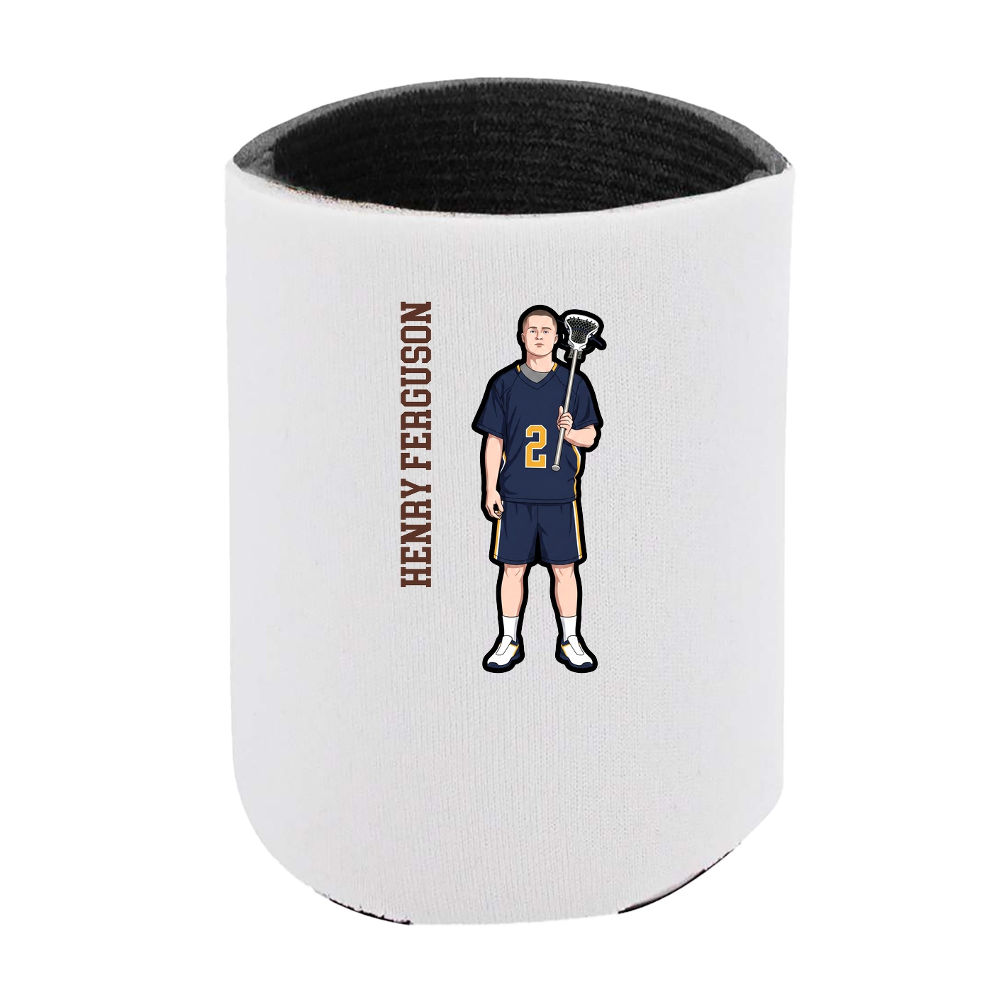 Can Holder — Name Vertical in White
