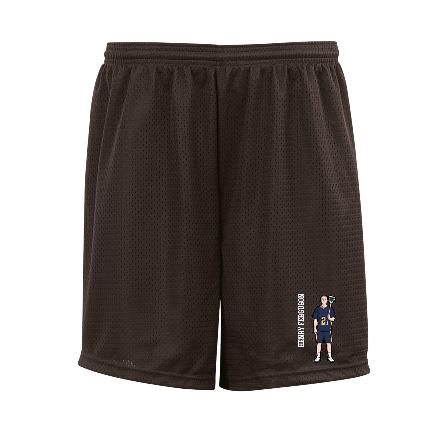 Shorts — Name Vertical in Brown