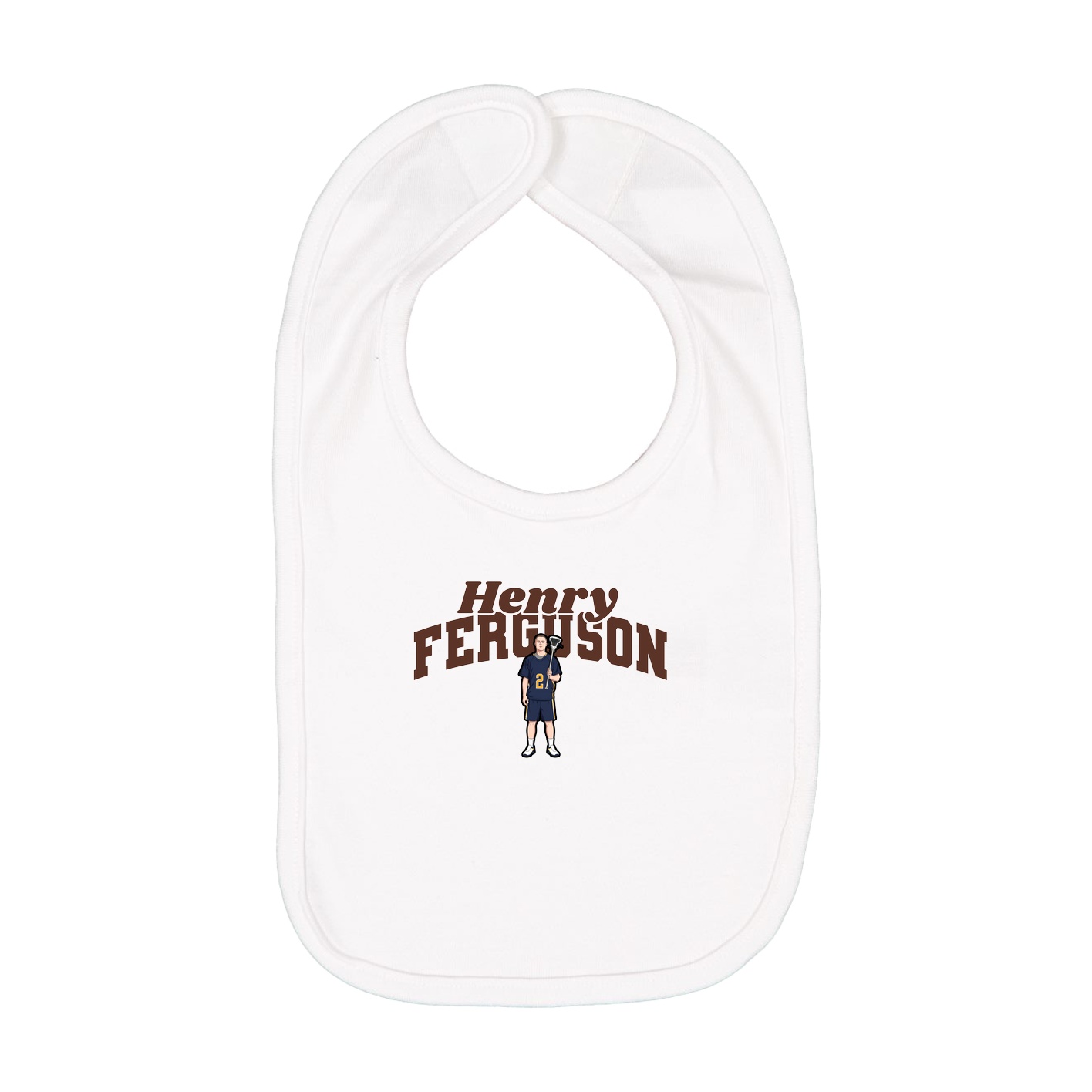 Infant Bib — Signature Arch in White