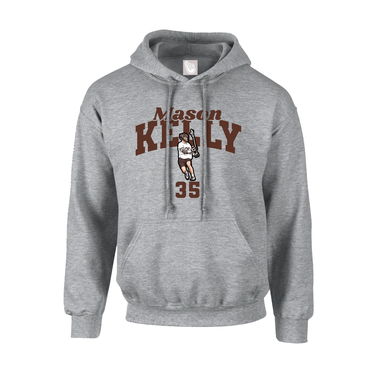 Youth Hoodie — Signature Arch in Grey