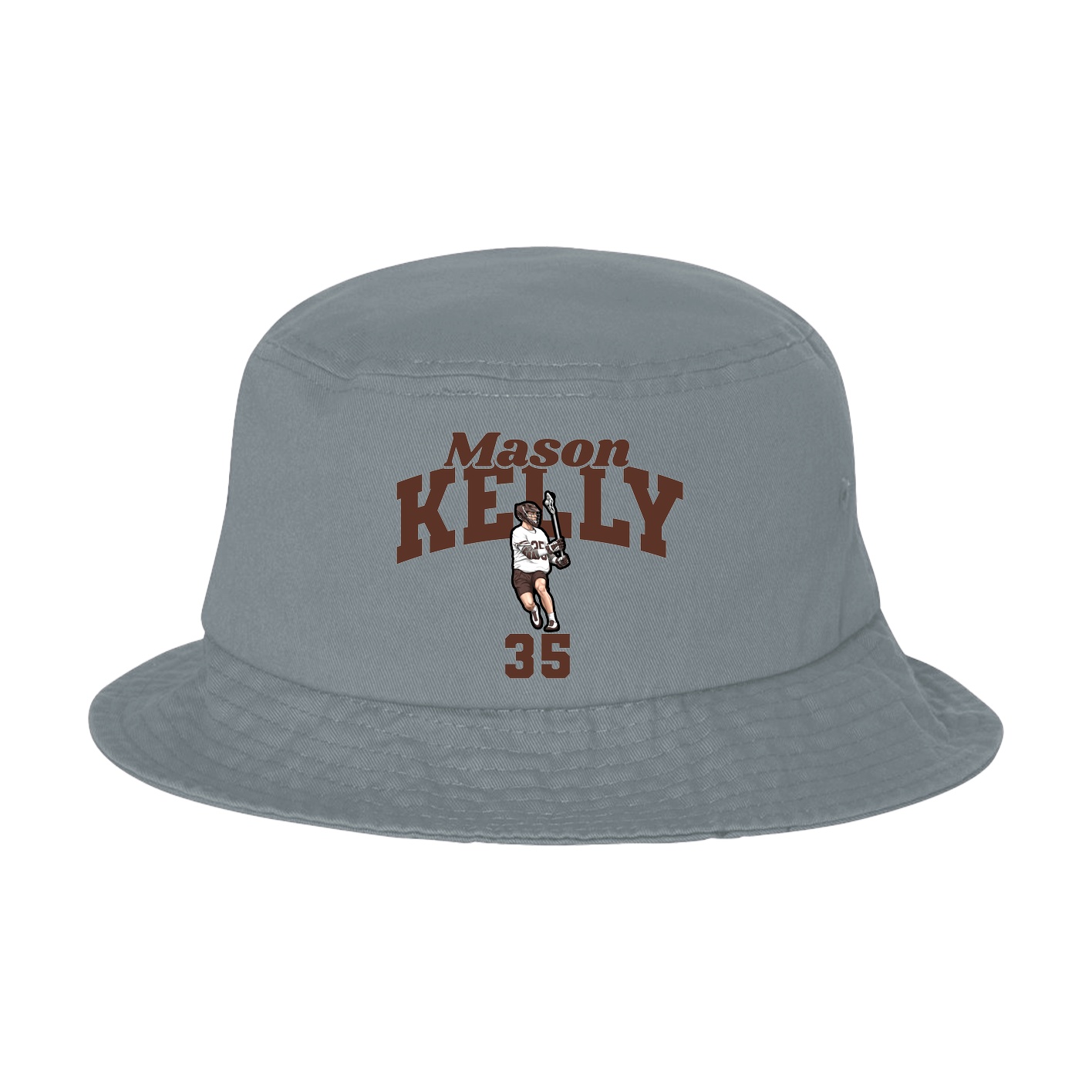 Bucket Cap — Signature Arch in Grey
