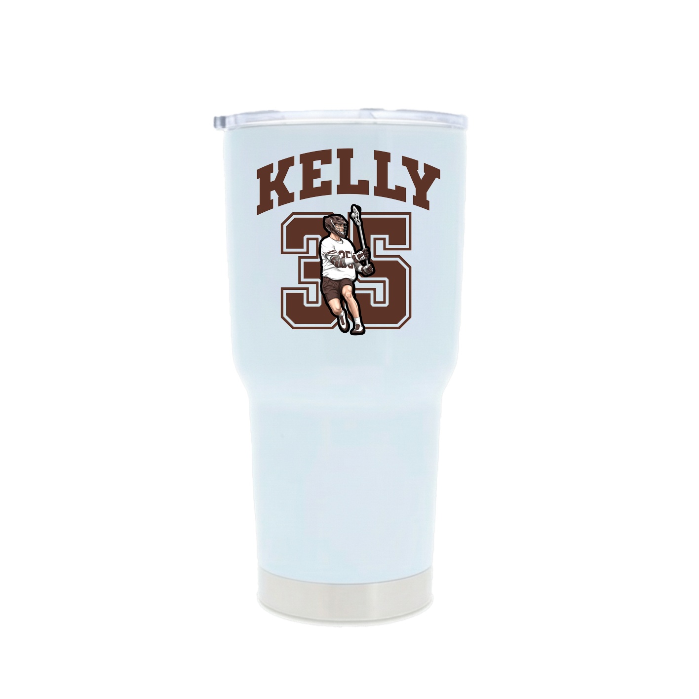 30oz Stainless Steel Tumbler — Number in White