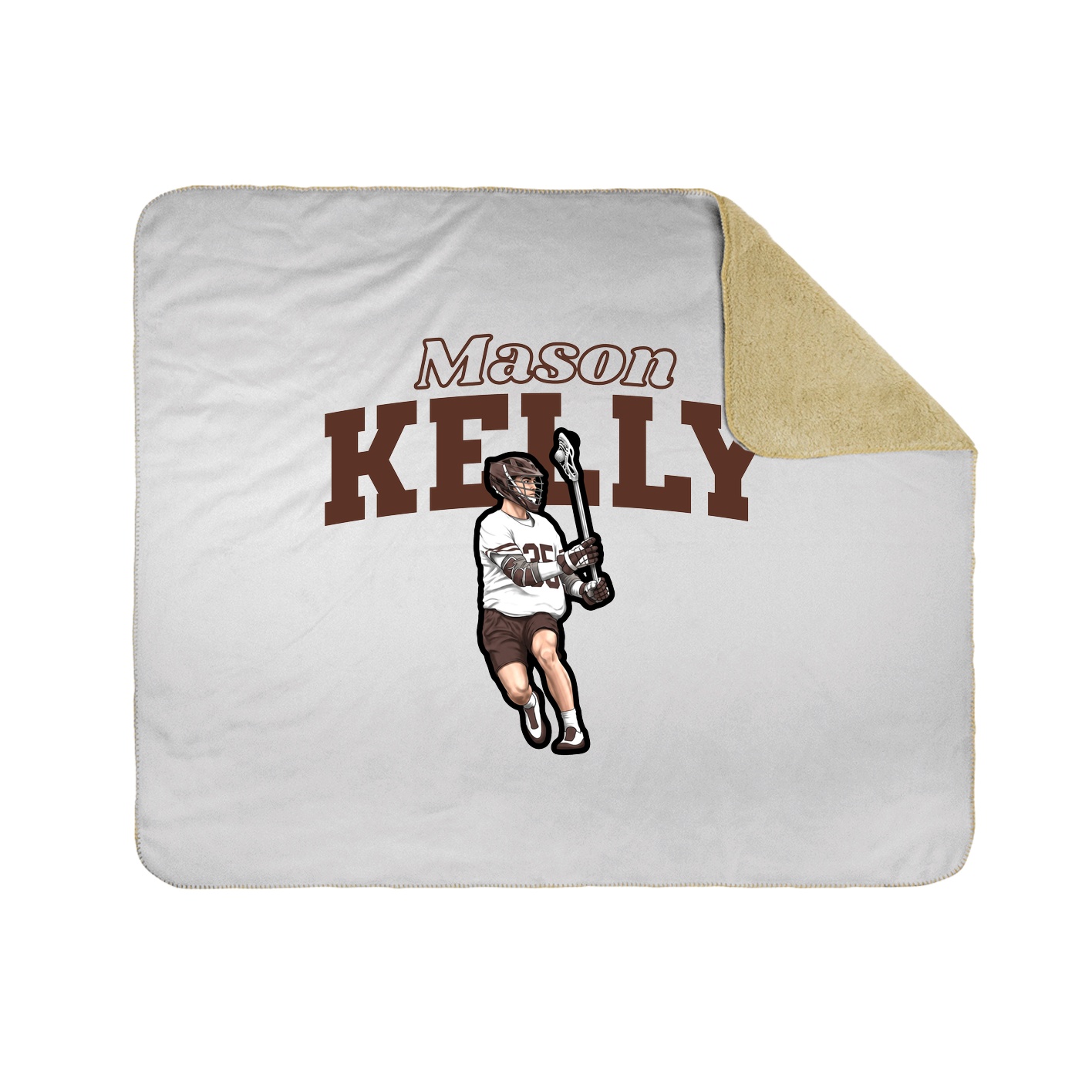 Throw Blanket — Name Arch in White