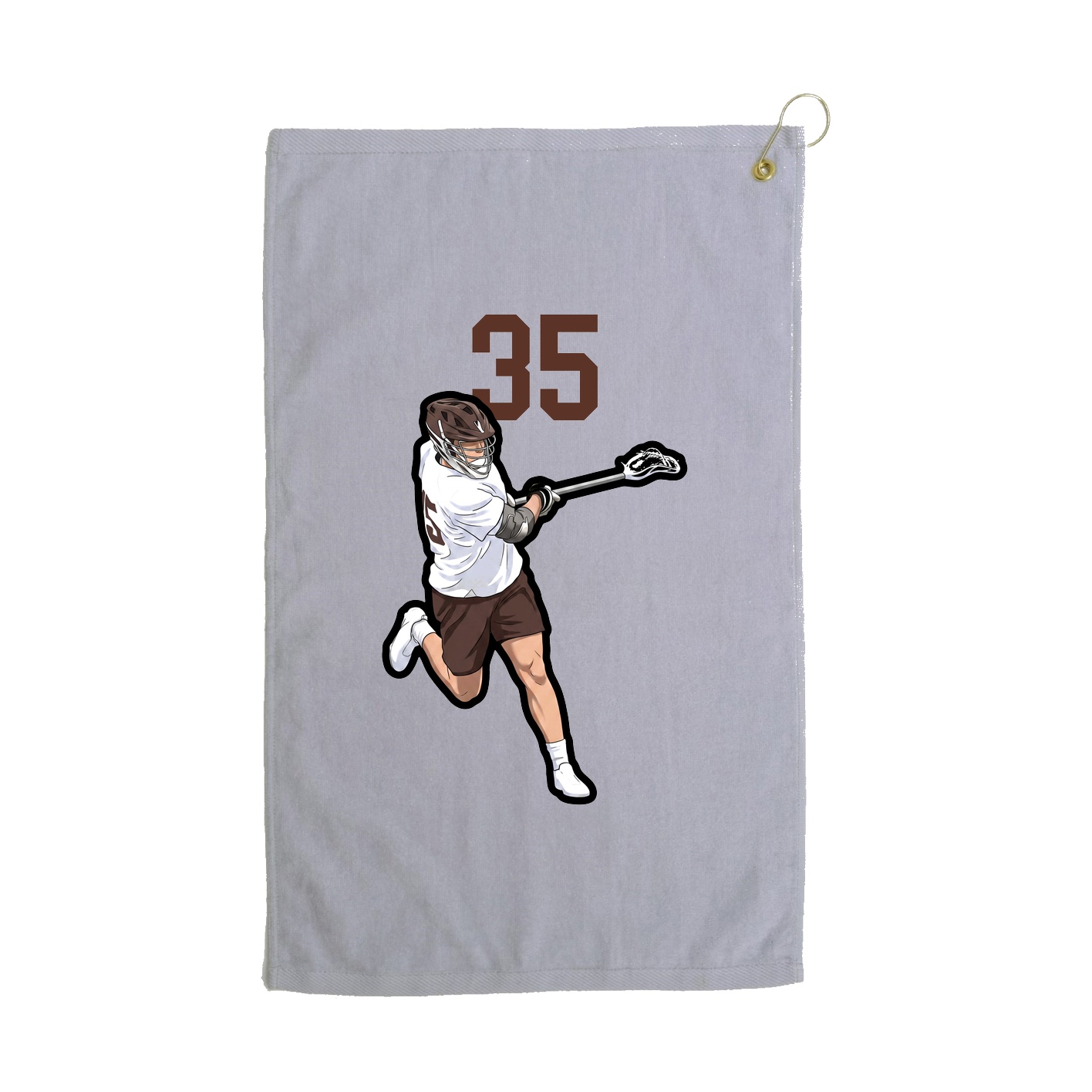 Golf Towel — Number Top in Grey
