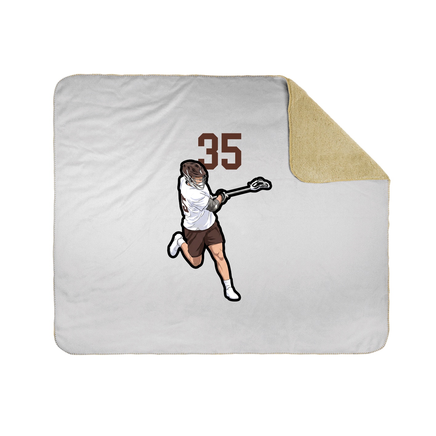 Throw Blanket — Number Top in White