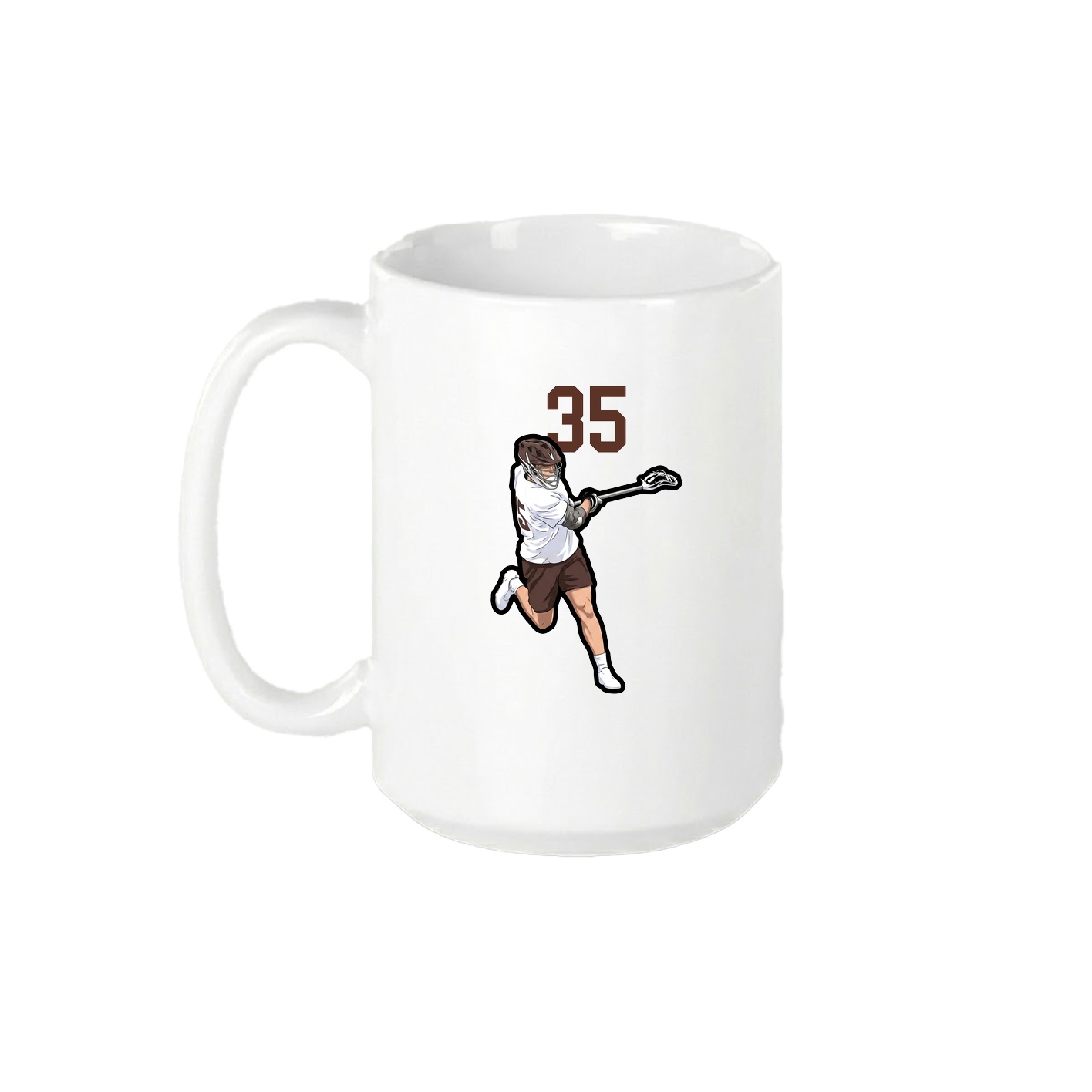 15oz Coffee Mug — Number Top in White