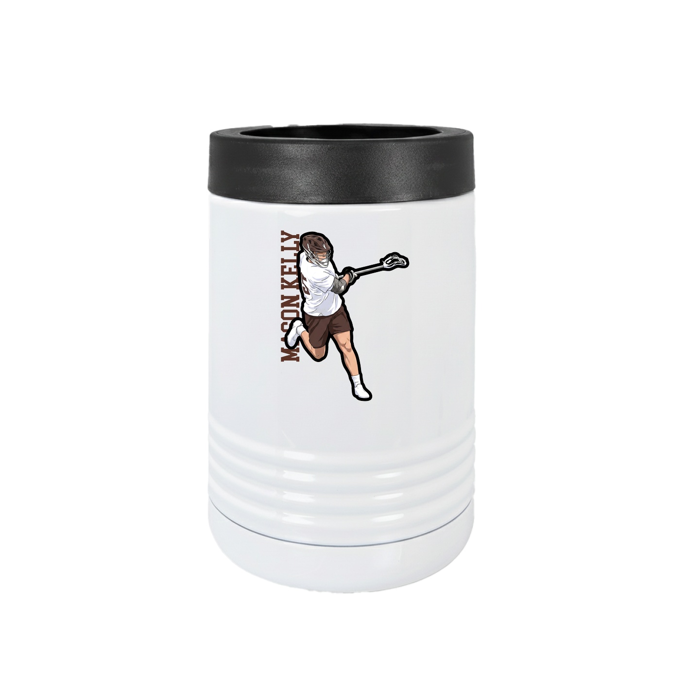 Beverage Holder — Name Vertical in White