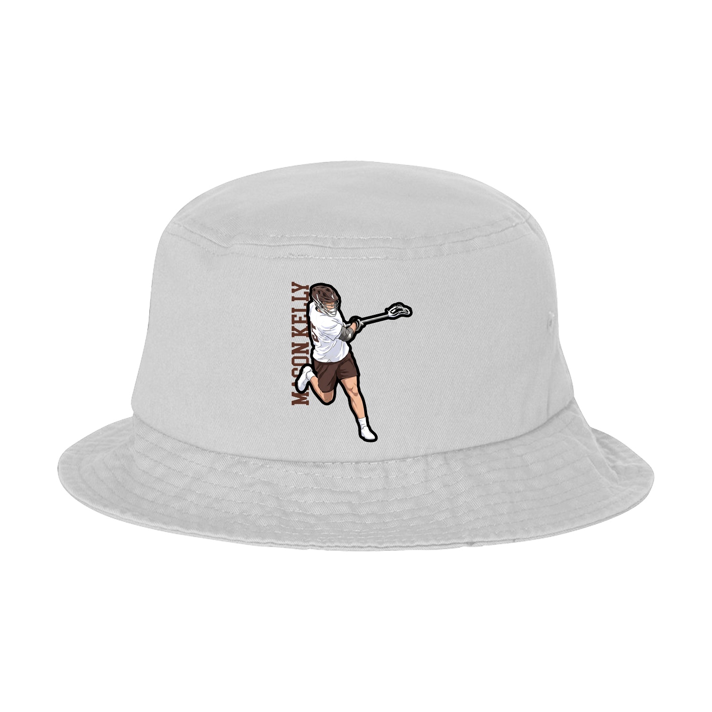 Bucket Cap — Name Vertical in White