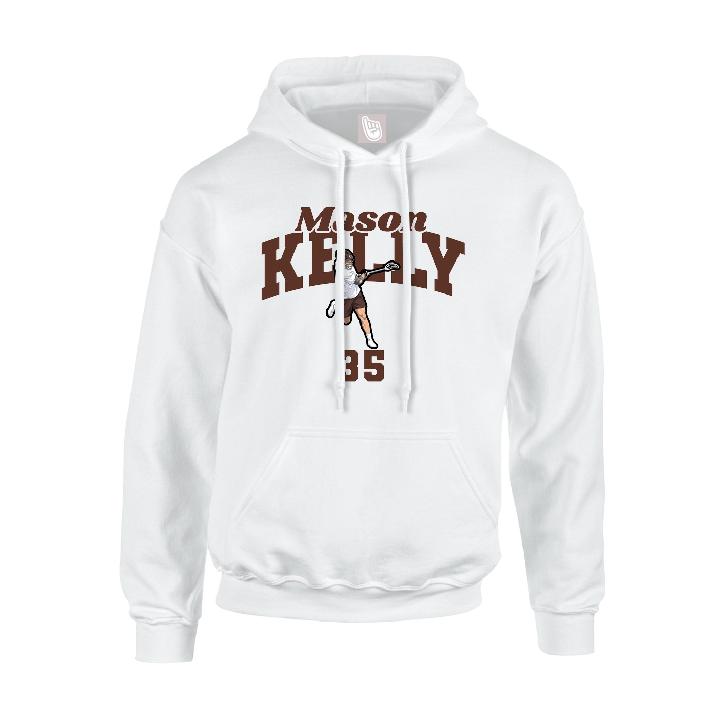Youth Hoodie — Signature Arch in White
