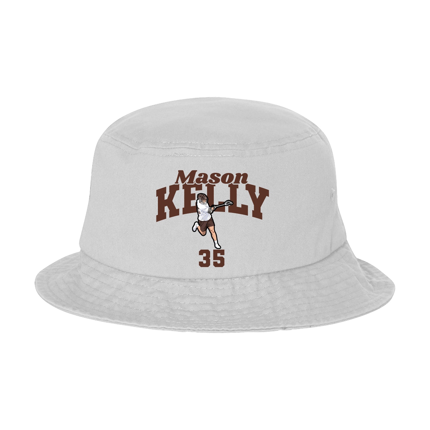 Bucket Cap — Signature Arch in White