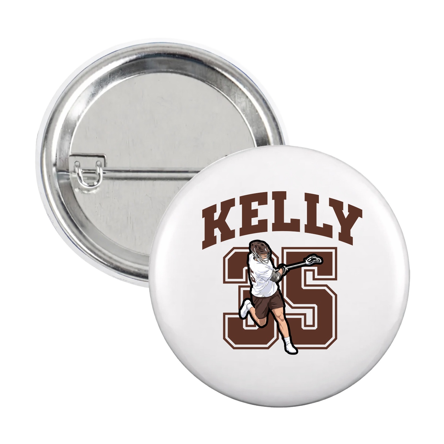 Game Day Button — Number in White