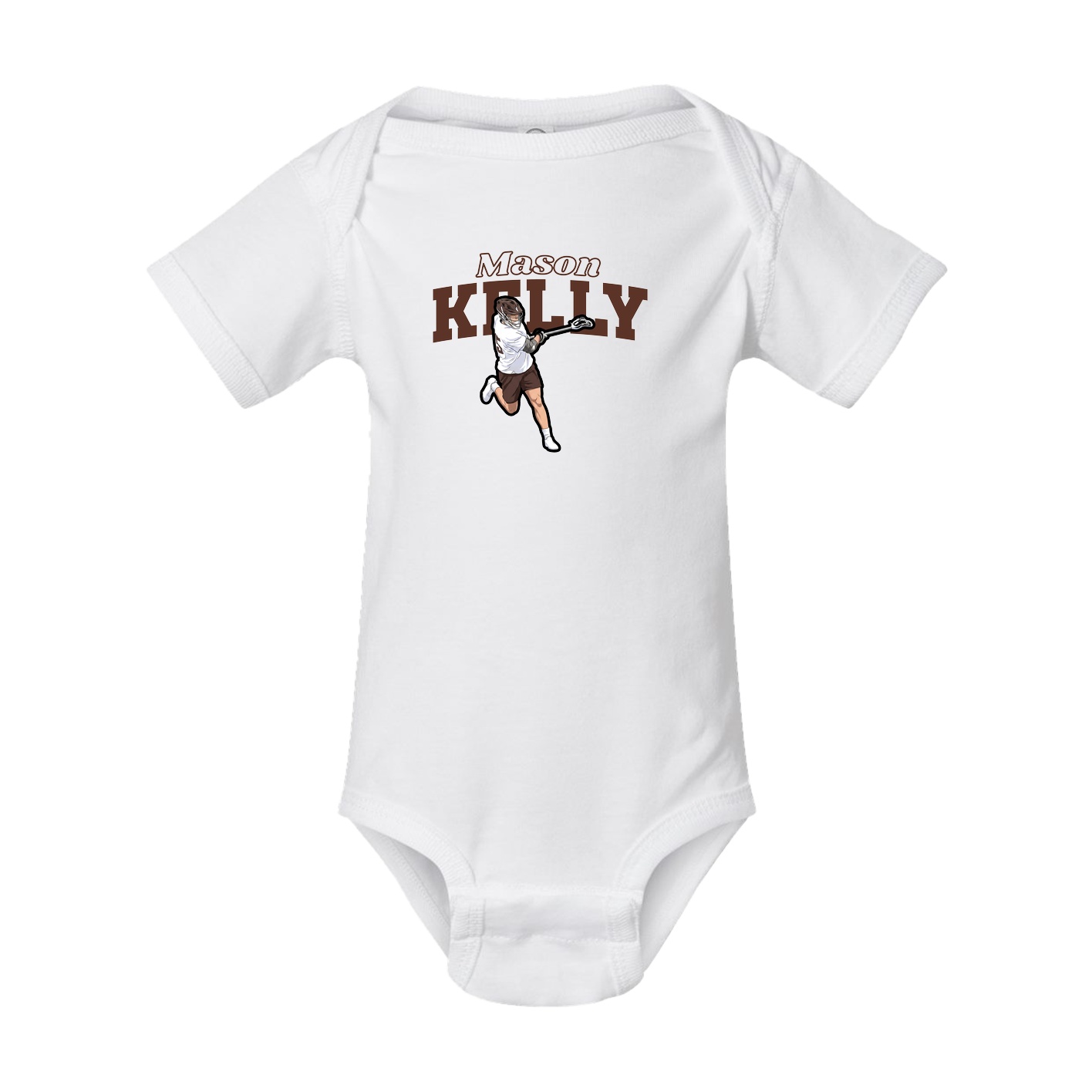 Baby Onesie — Name Arch in White