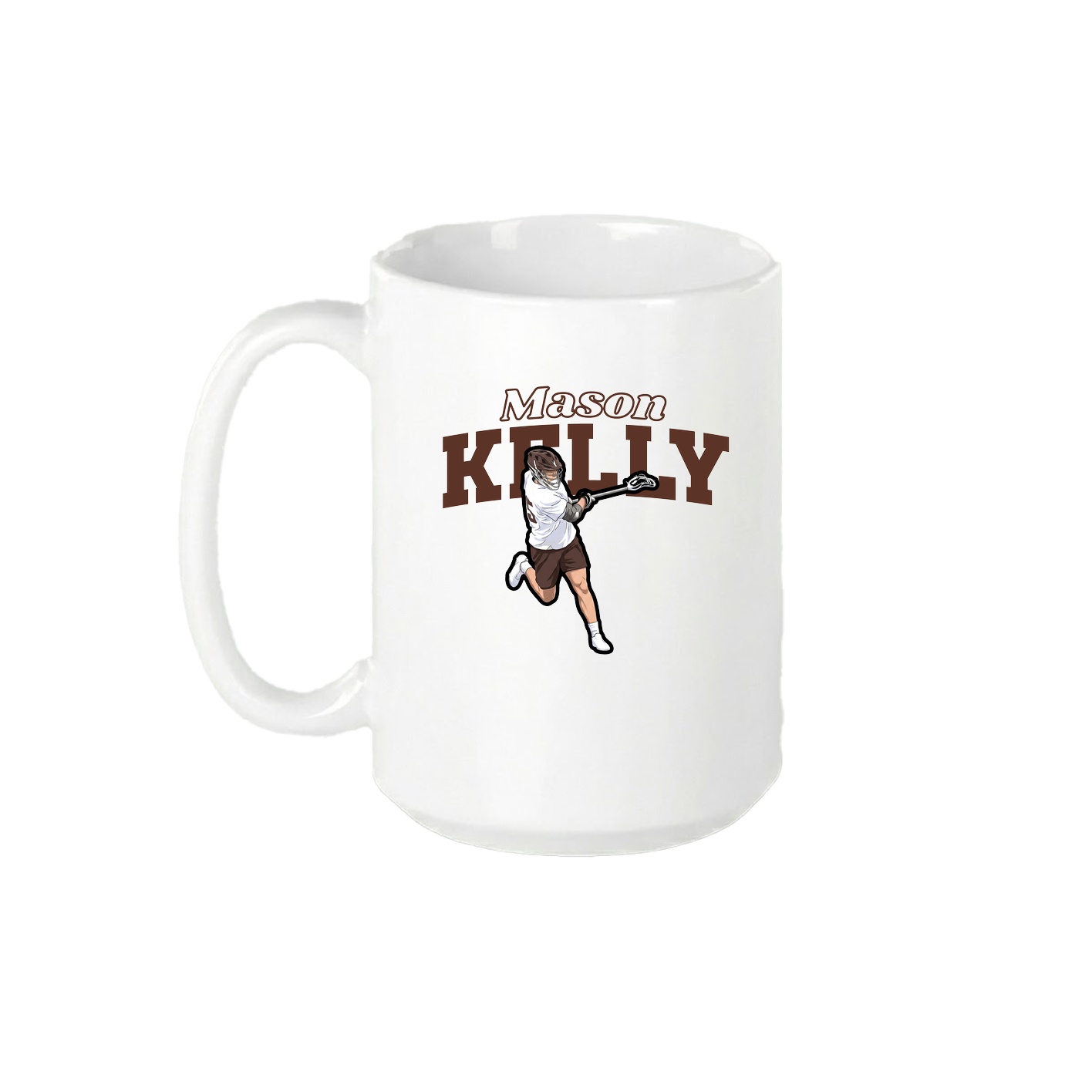 15oz Coffee Mug — Name Arch in White
