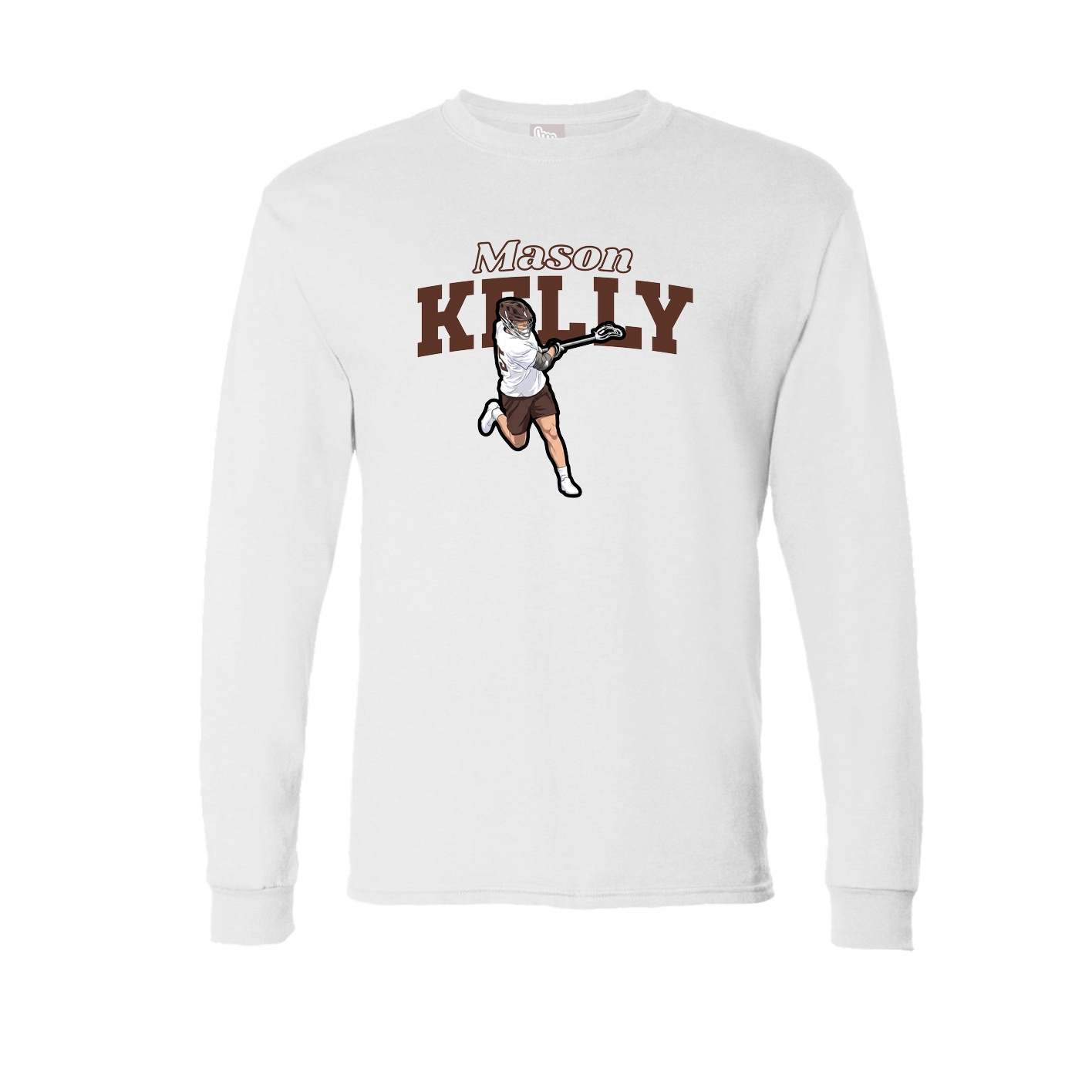 Long Sleeve Tee — Name Arch in White