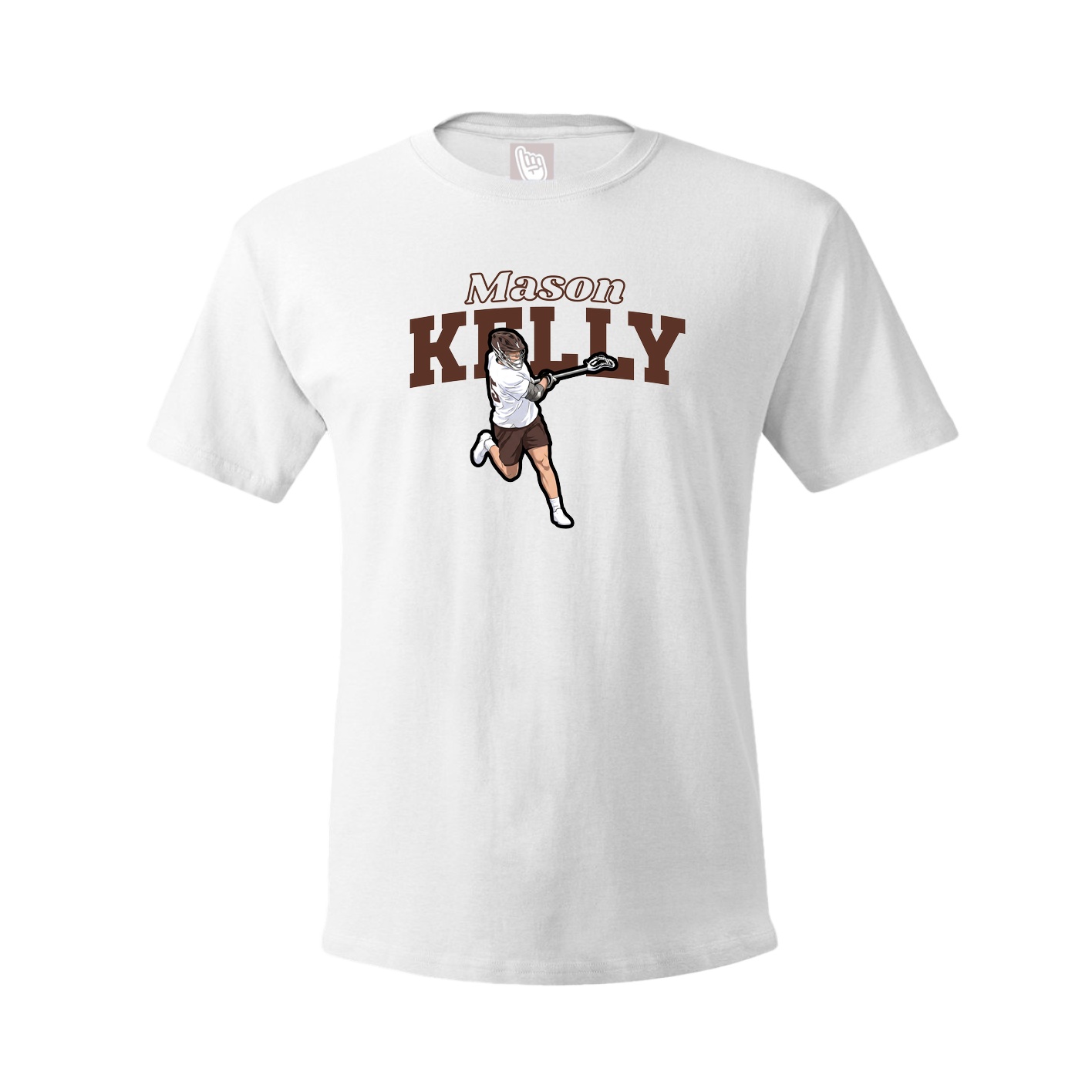 Youth Tee — Name Arch in White