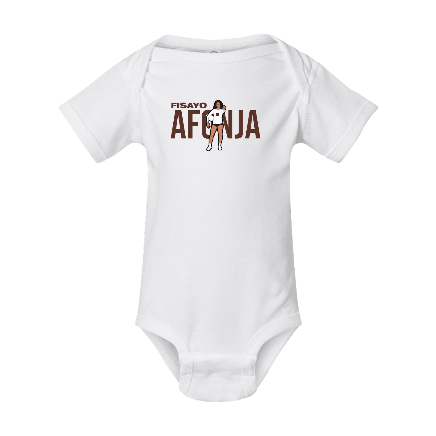 Baby Onesie — Player Name in White