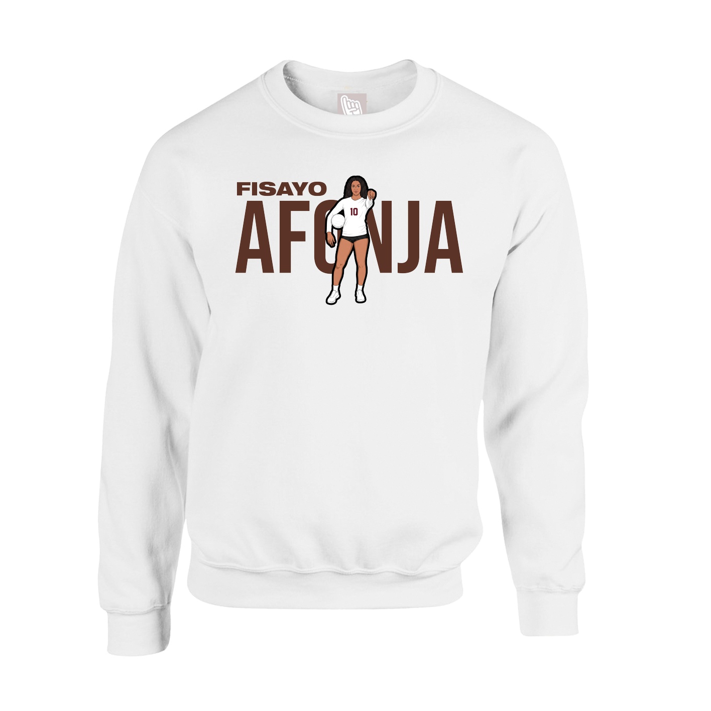 Fleece Crew — Player Name in White