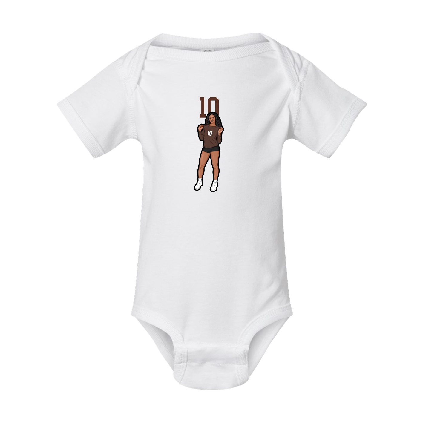 Baby Onesie — Number Top in White