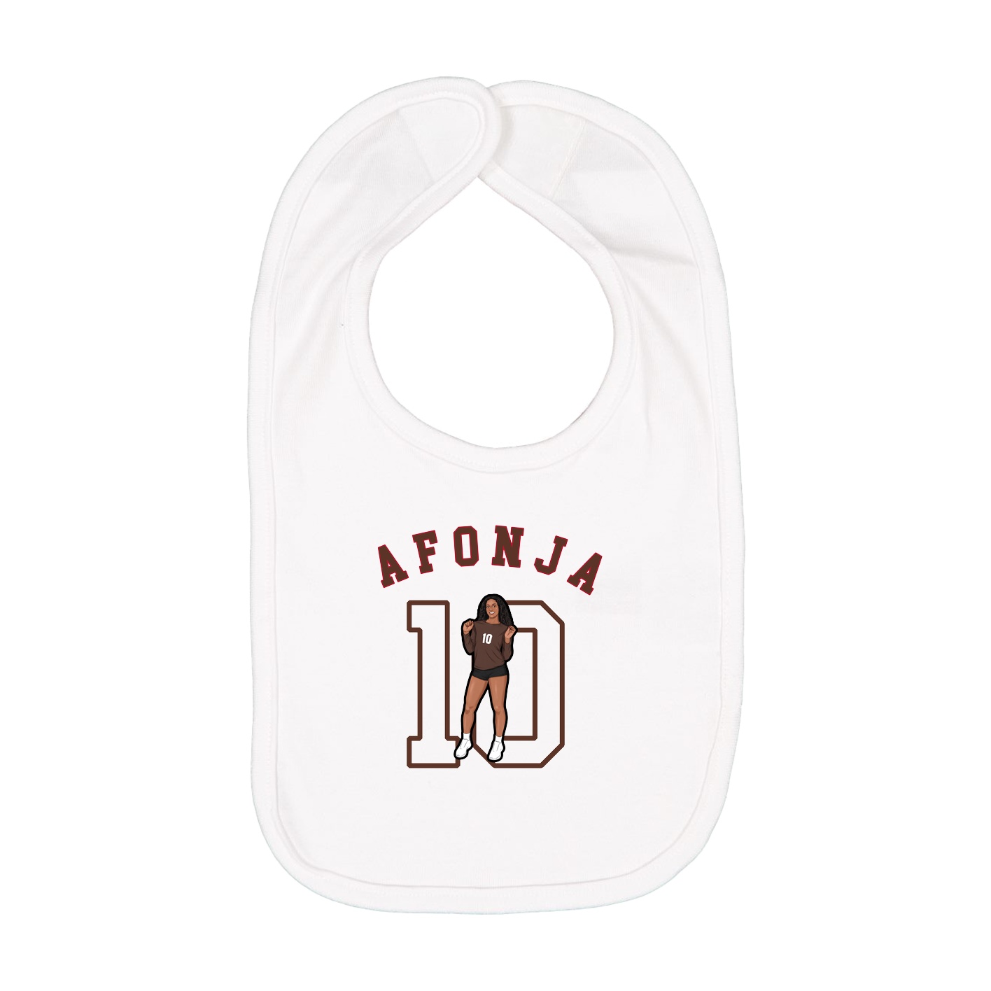 Infant Bib — Shirsey Arch in White