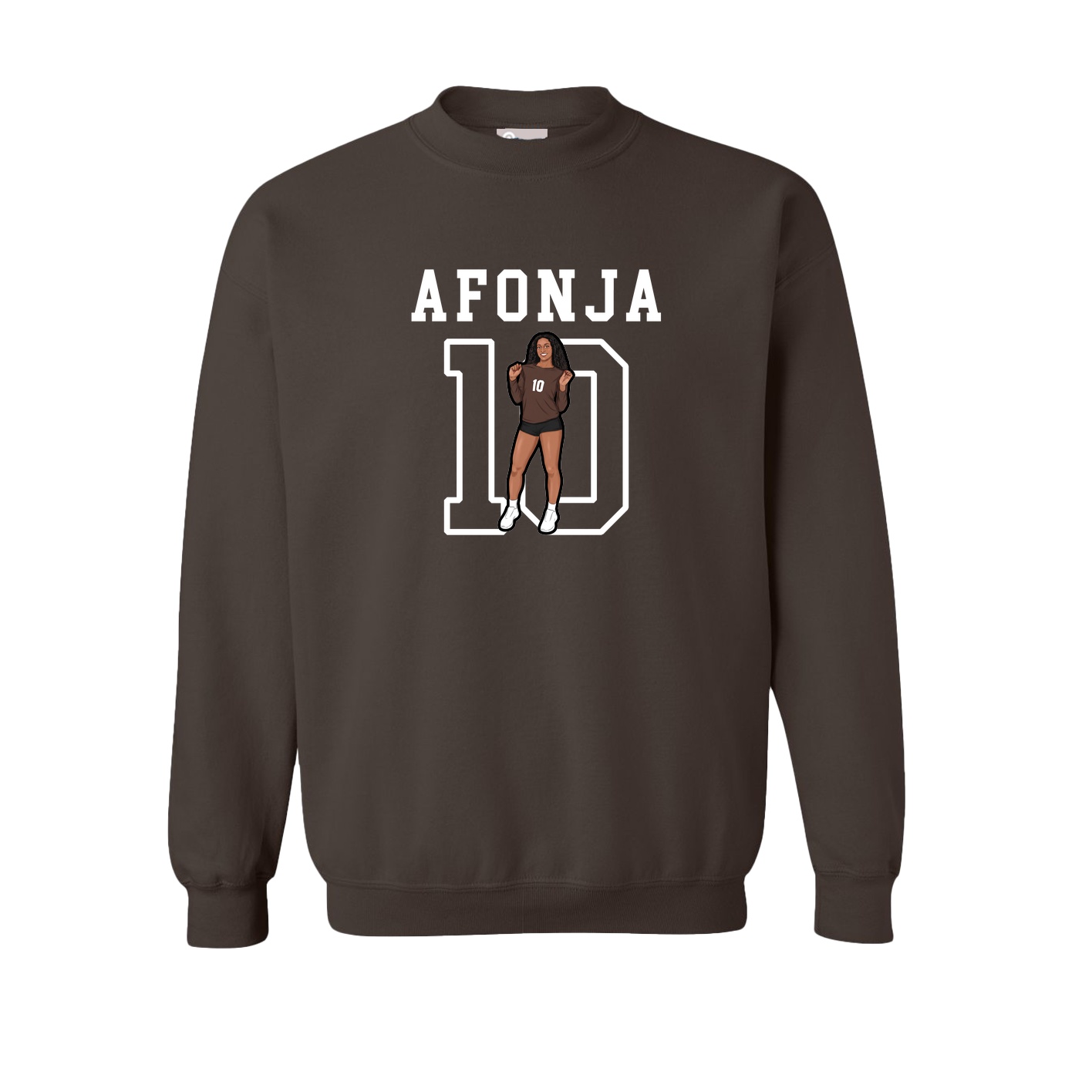 Fleece Crew — Shirsey in Brown
