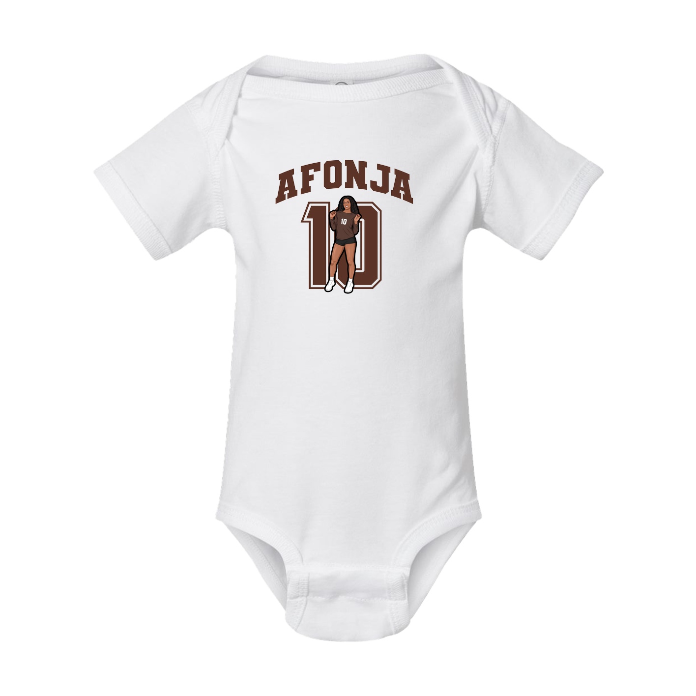 Baby Onesie — Number in White