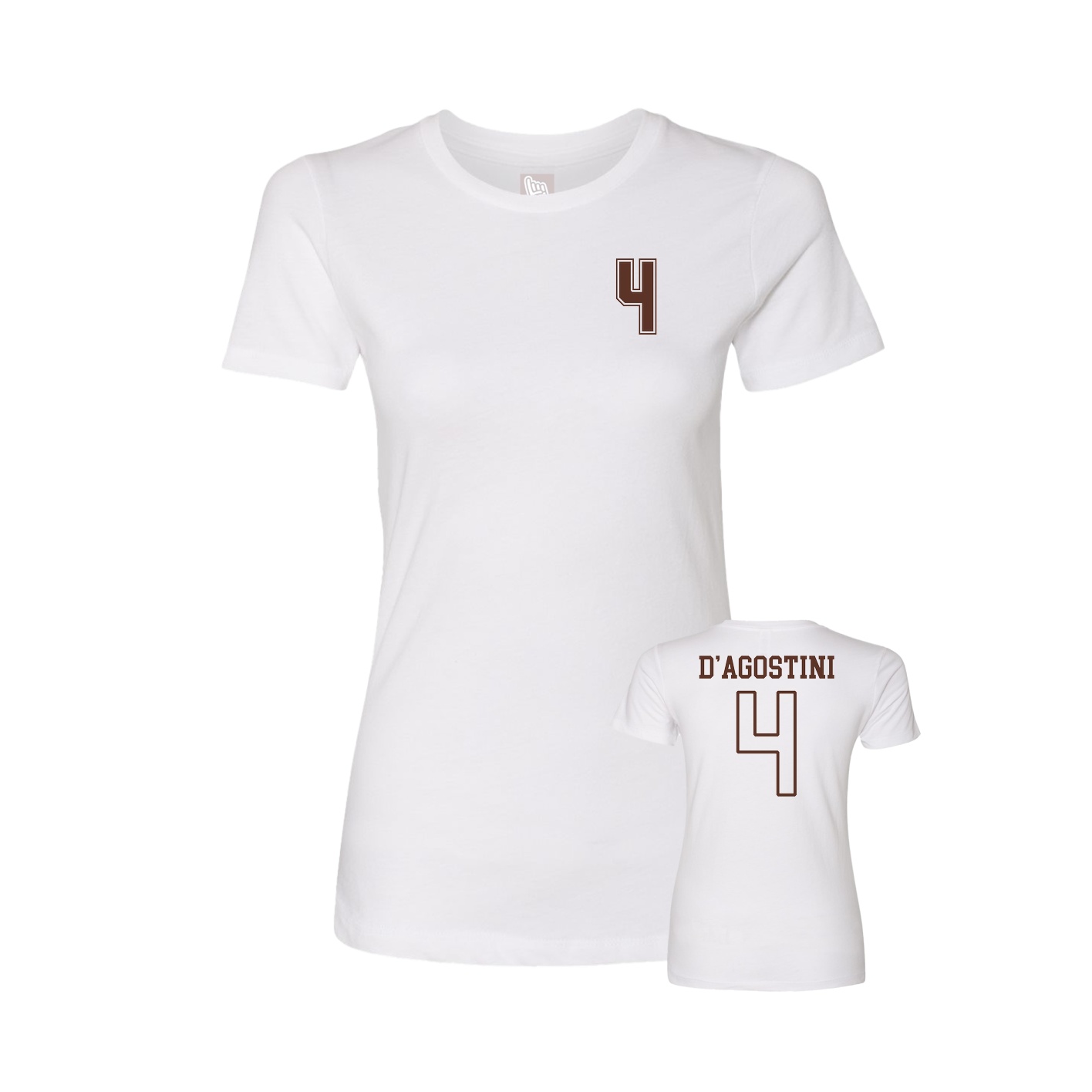 Fitted Women's Tee — Chest Back in White