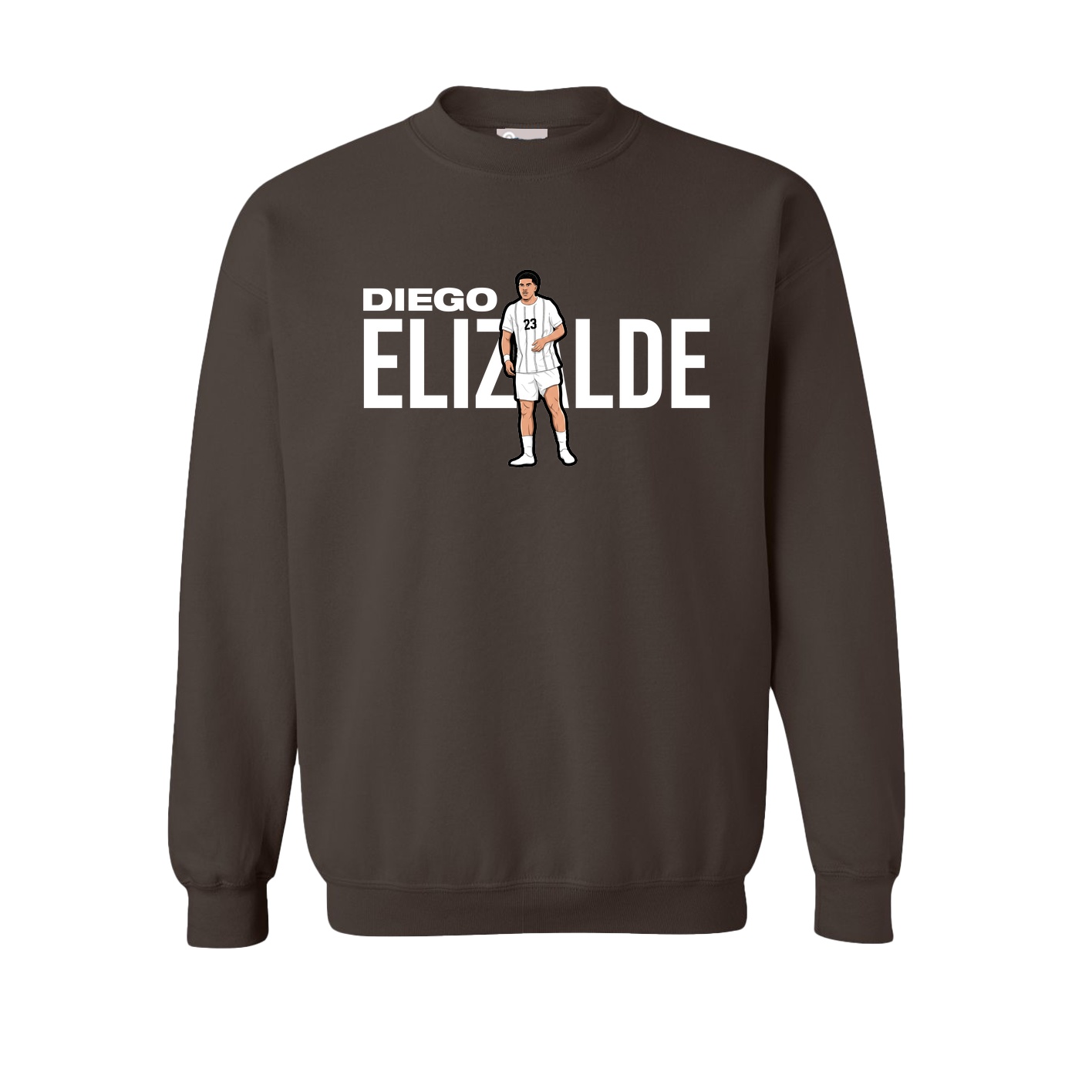 Fleece Crew — Player Name in Brown