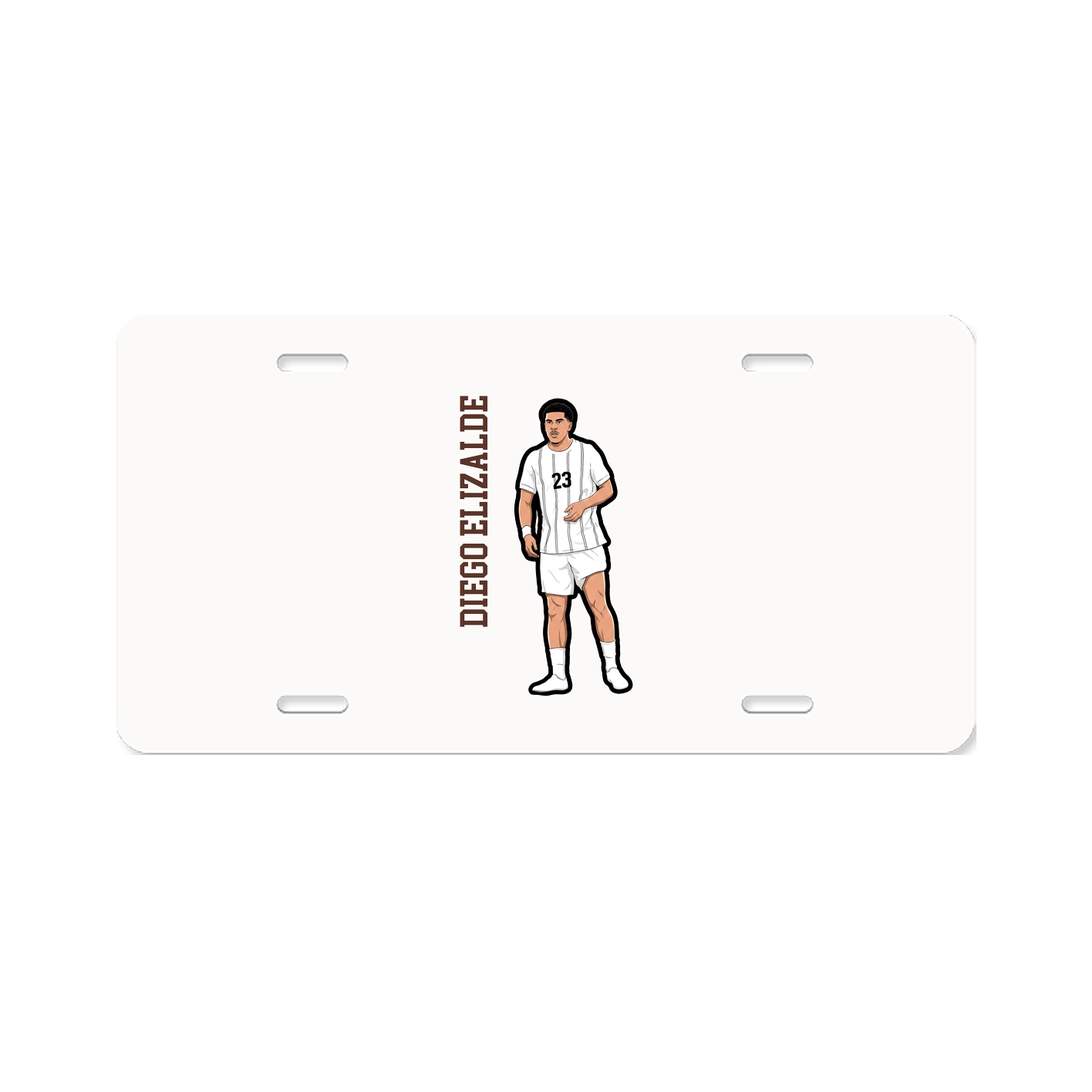 License Plate — Name Vertical in Classic