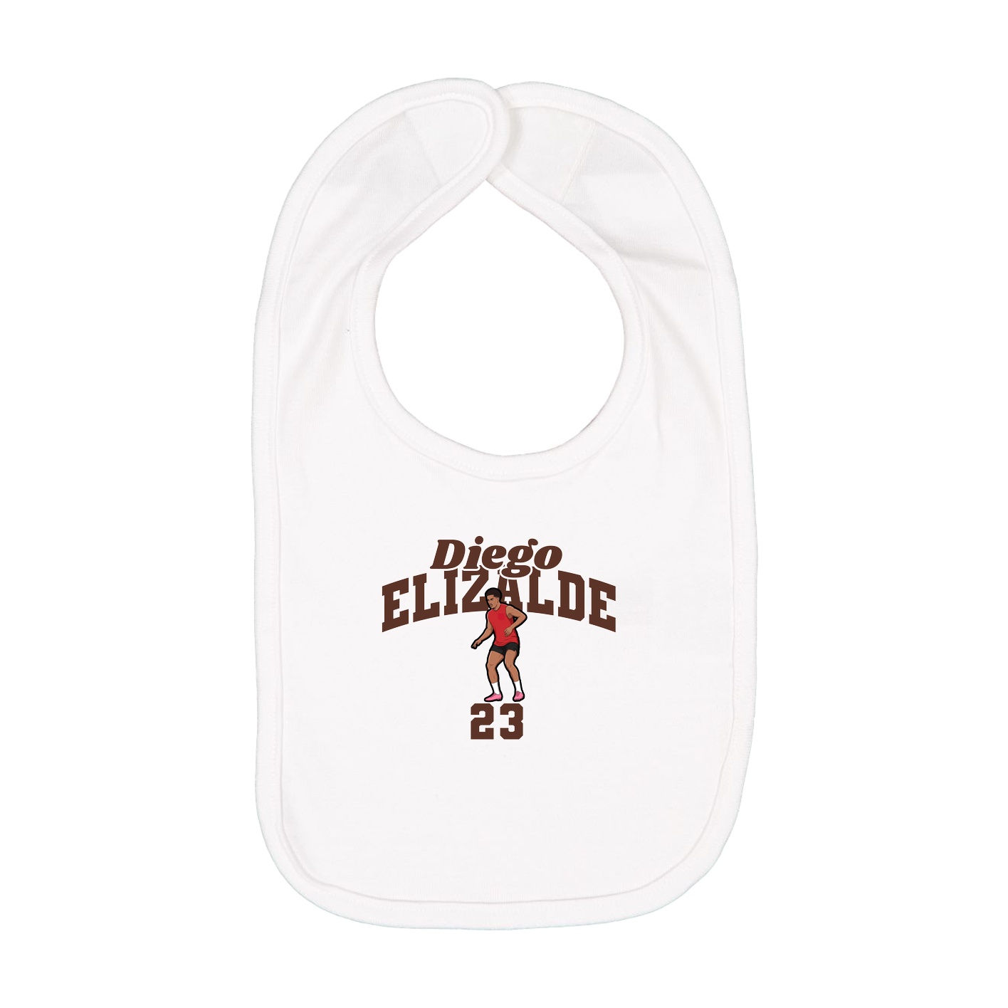 Infant Bib — Signature Arch in White