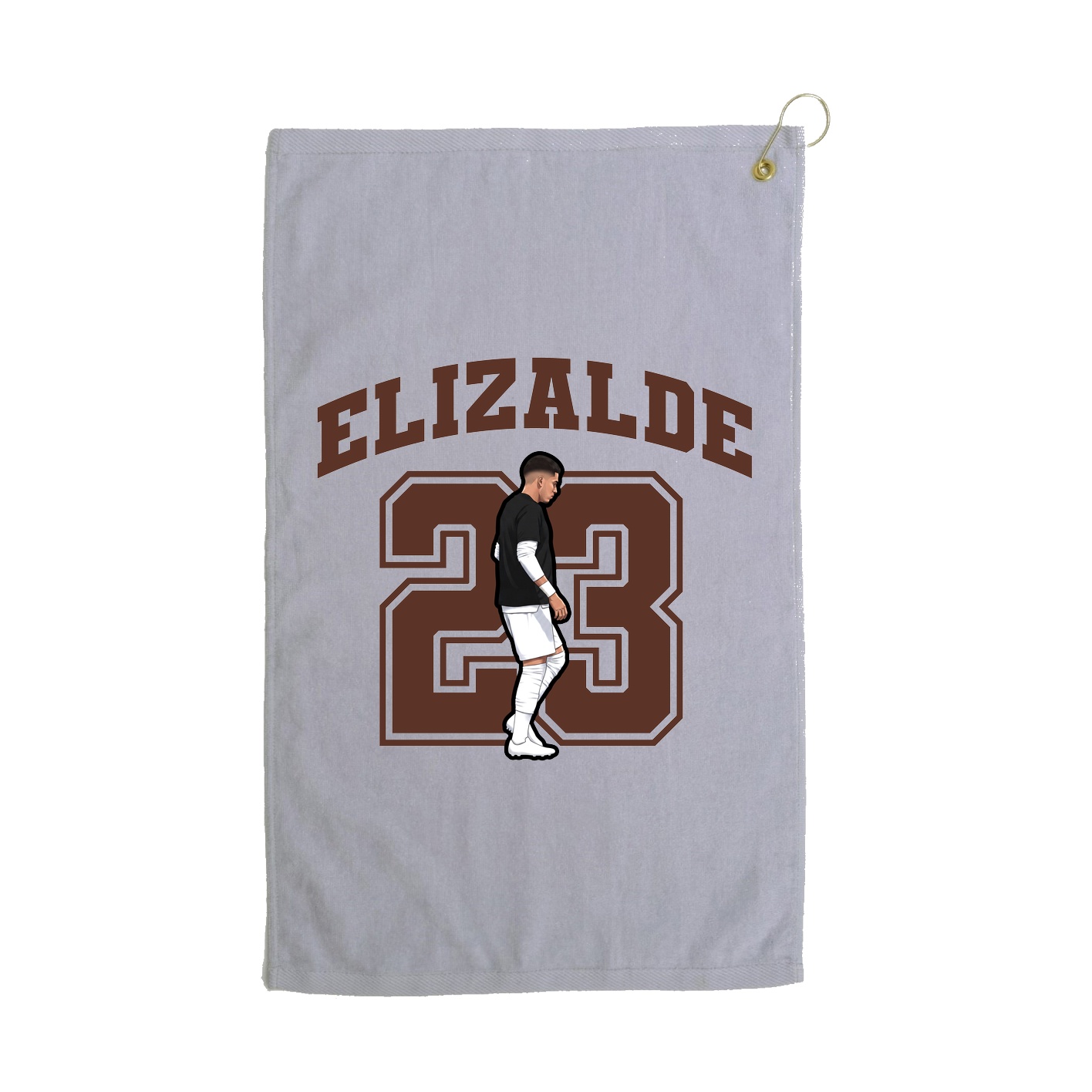 Golf Towel — Number in Grey