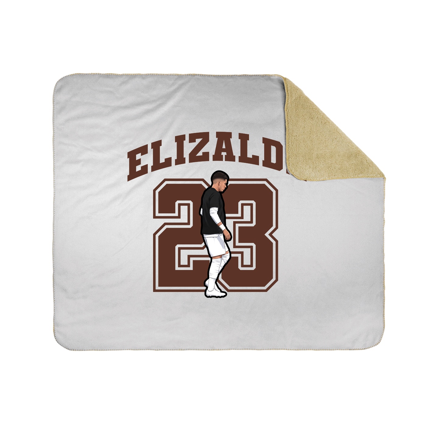 Throw Blanket — Number in White
