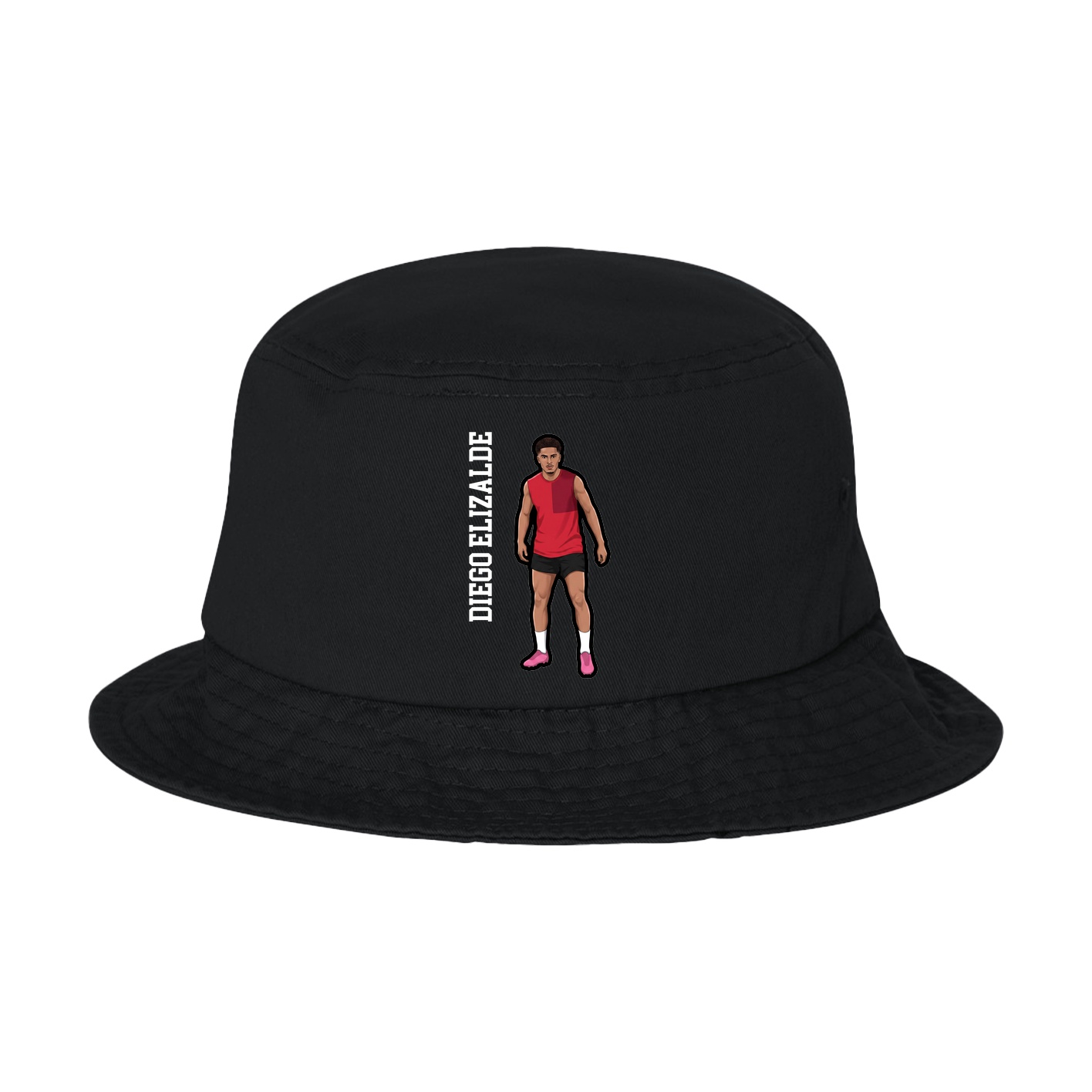 Bucket Cap — Name Vertical in Black