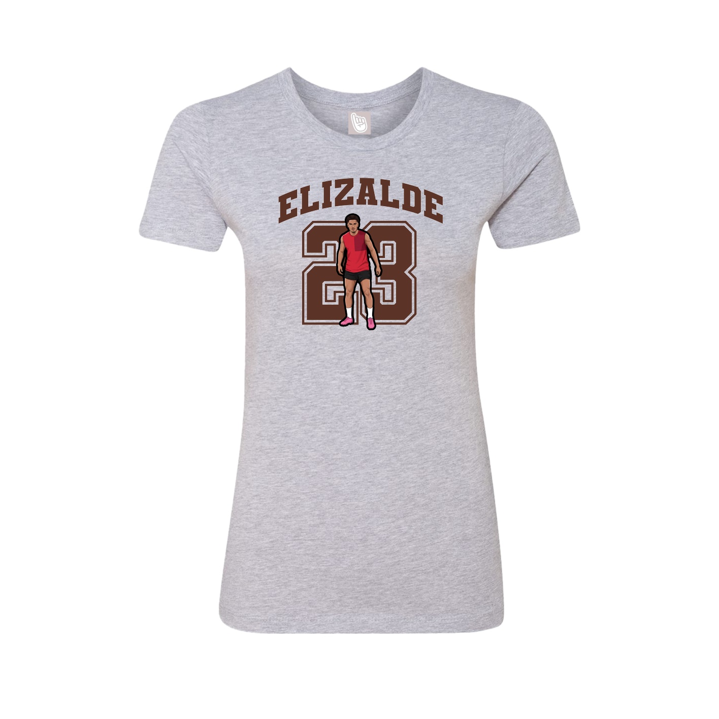 Fitted Women's Tee — Number in Grey