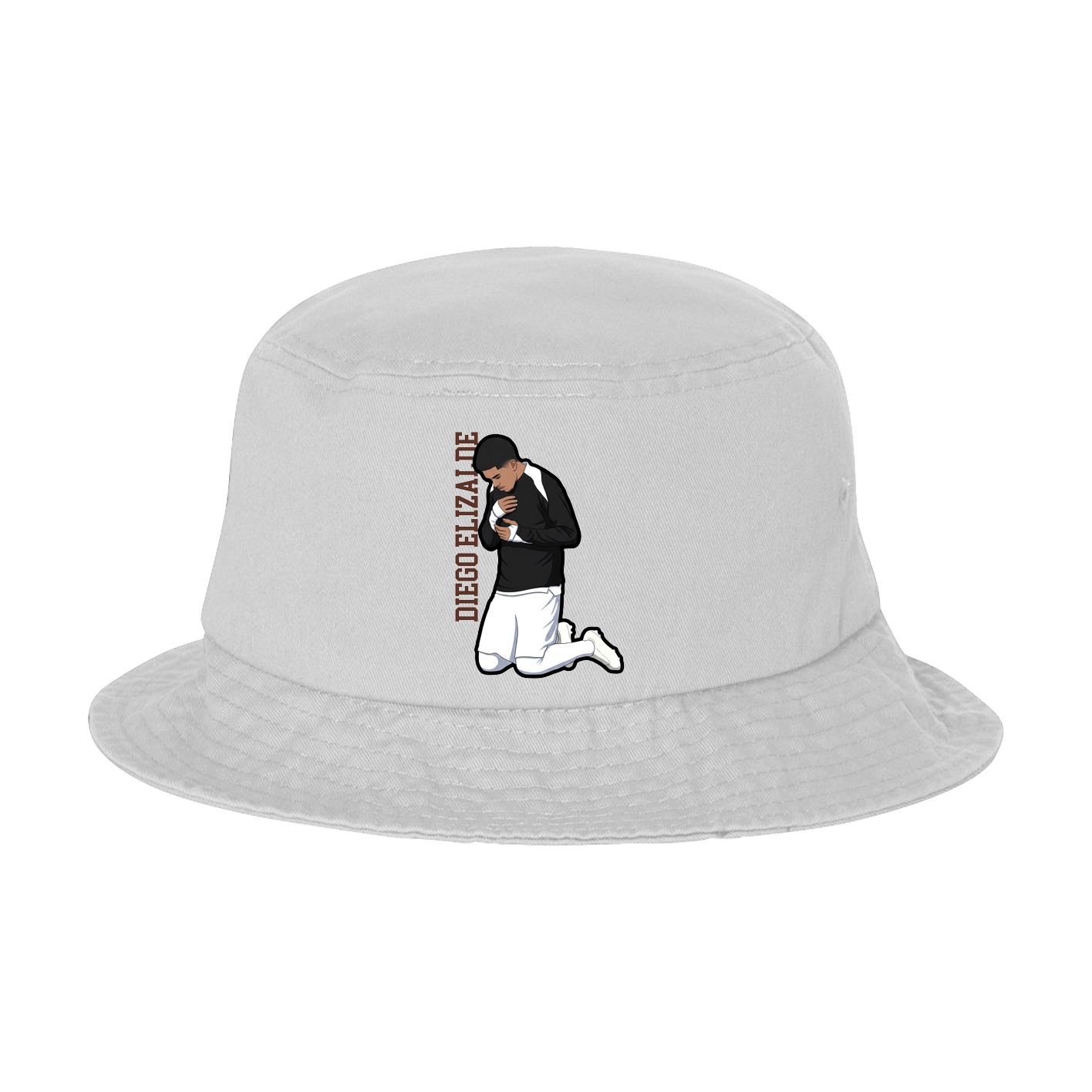 Bucket Cap — Name Vertical in White