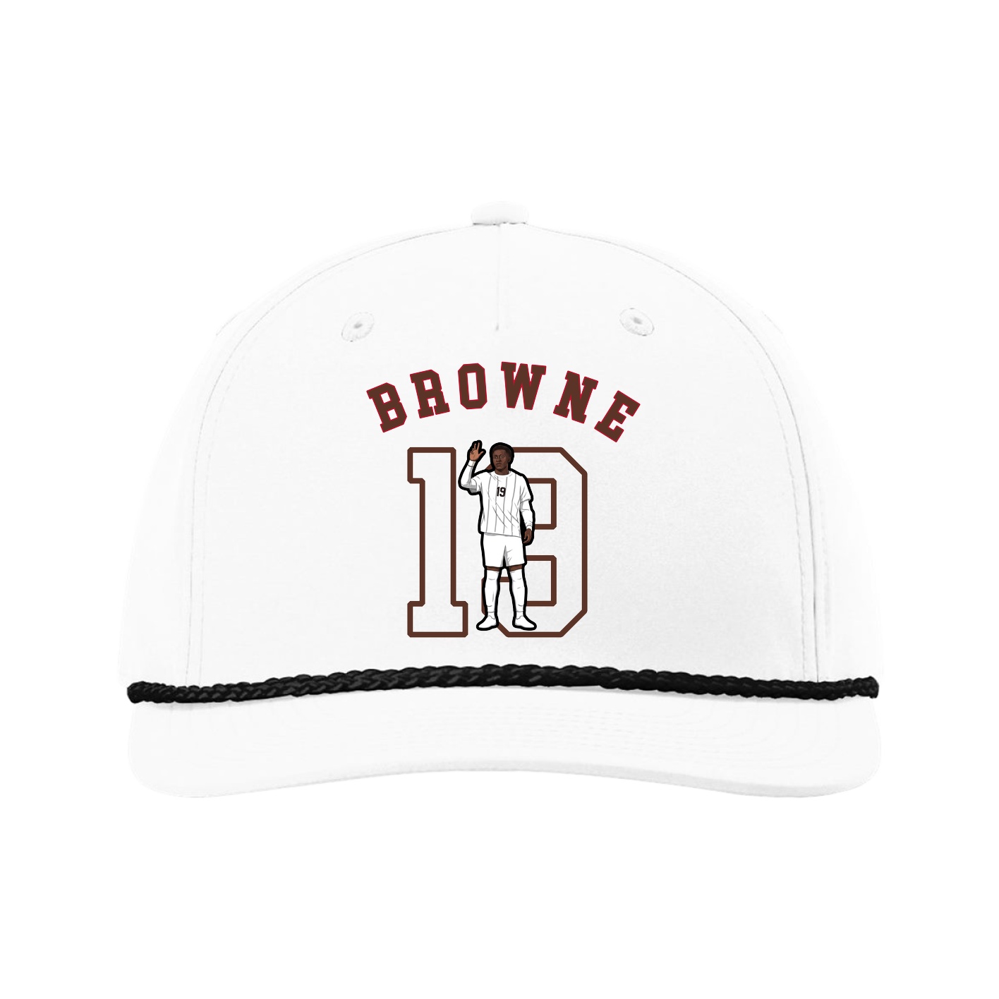 Five-Panel Classic Rope Cap — Shirsey Arch in White