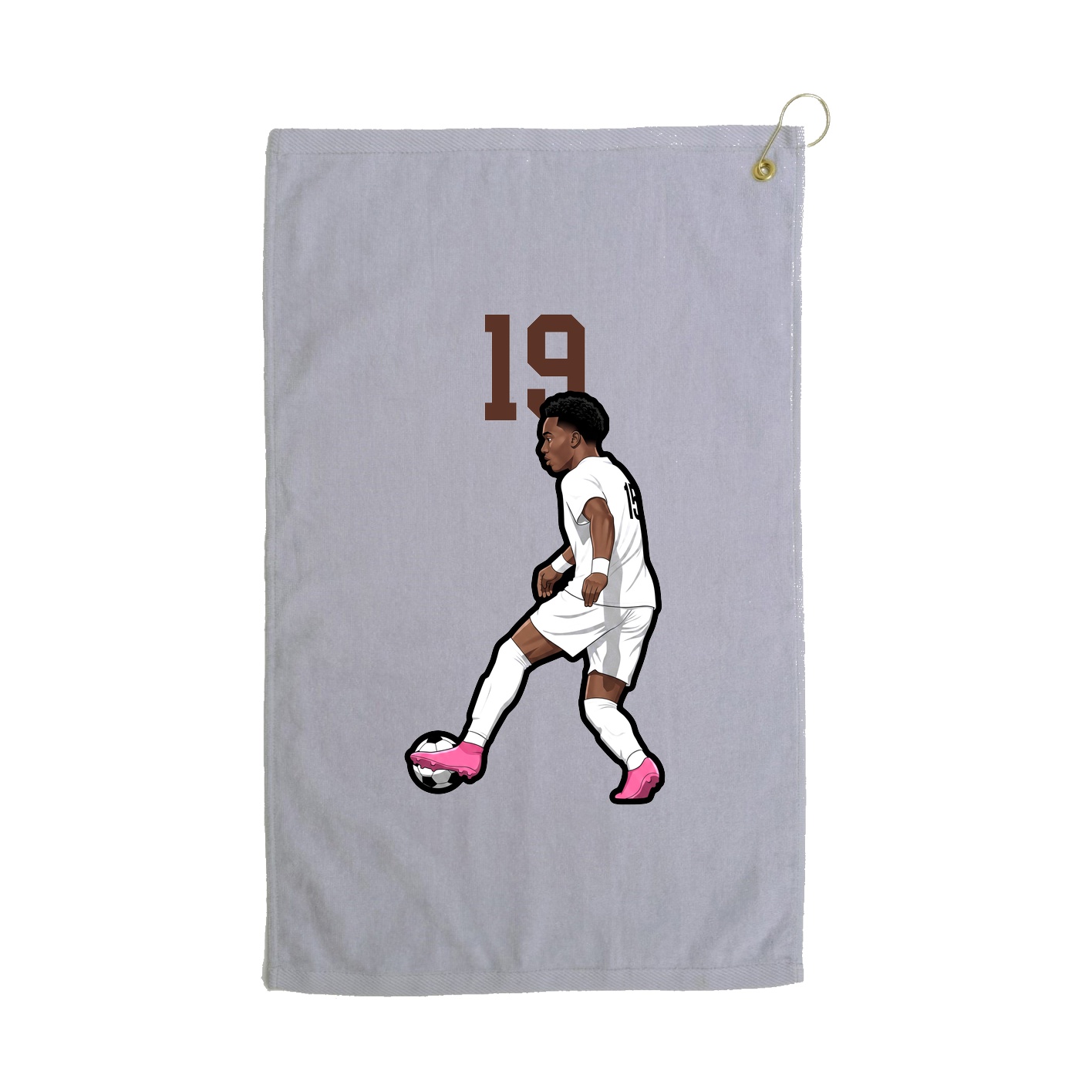 Golf Towel — Number Top in Grey
