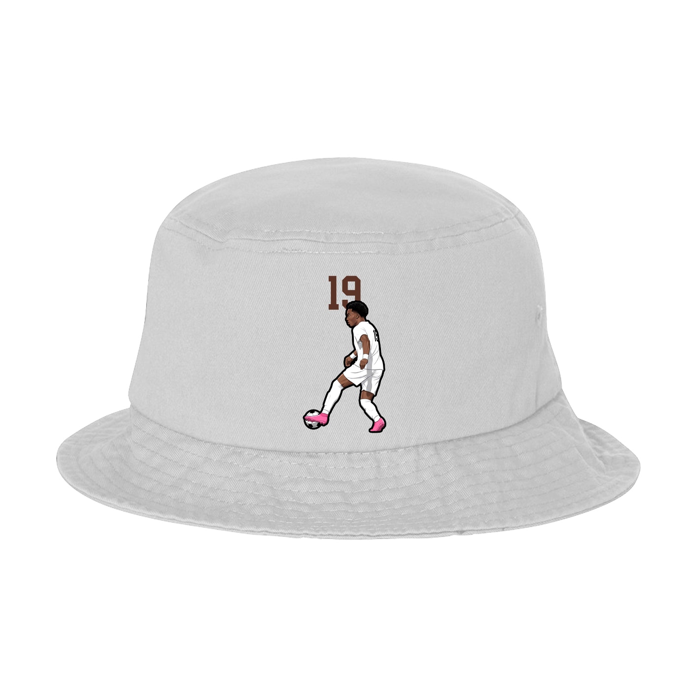 Bucket Cap — Number Top in White