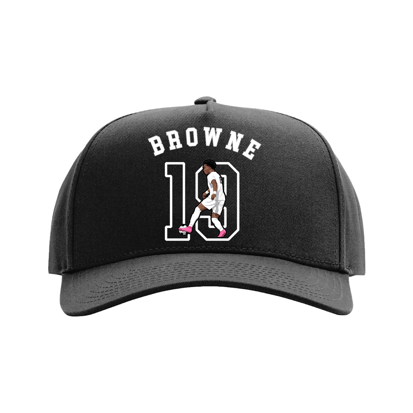 Full Fabric Five-Panel Champ Cap — Shirsey Arch in Black