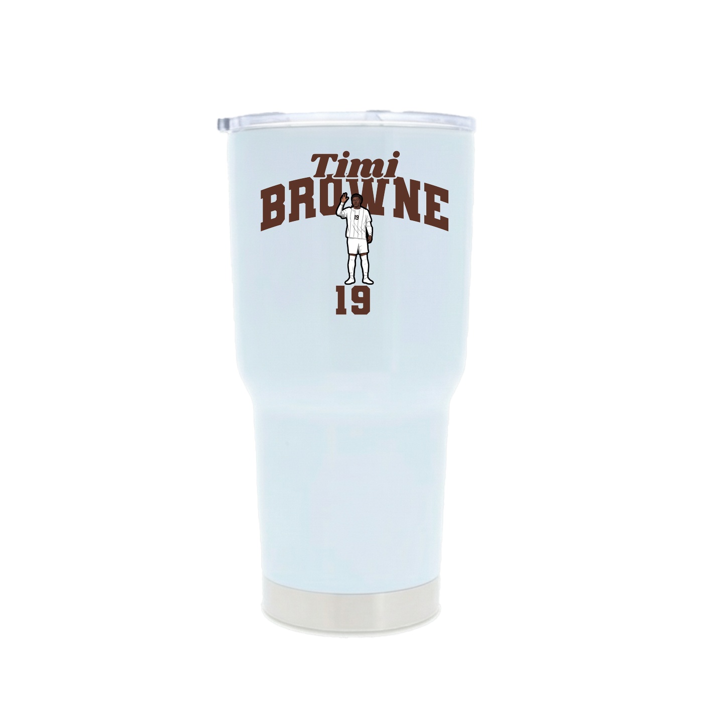30oz Stainless Steel Tumbler — Signature Arch in White
