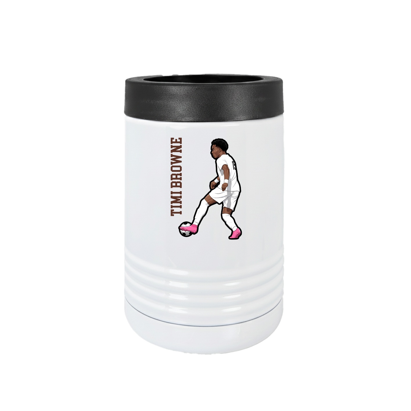 Beverage Holder — Name Vertical in White