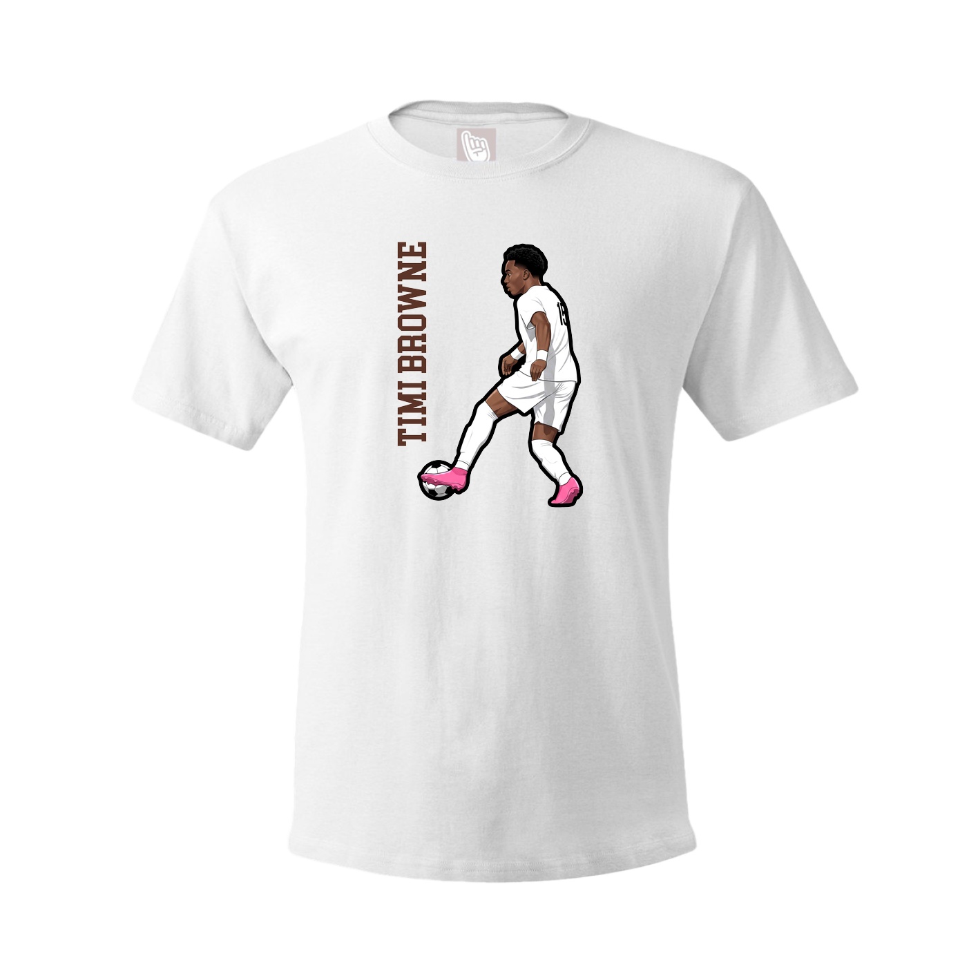 Tee — Name Vertical in White