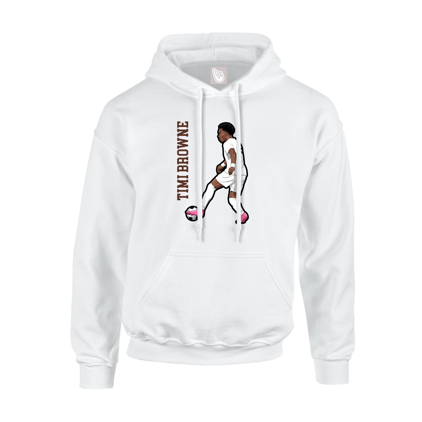 Youth Hoodie — Name Vertical in White