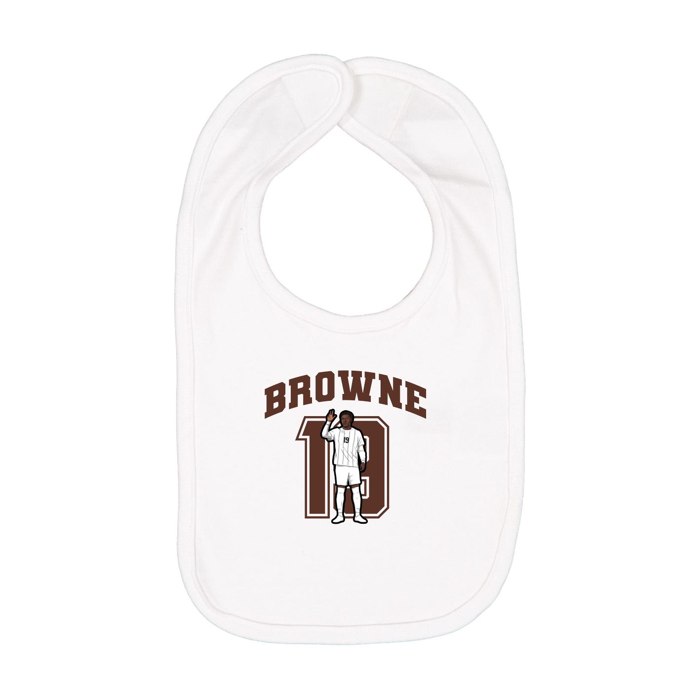Infant Bib — Number in White