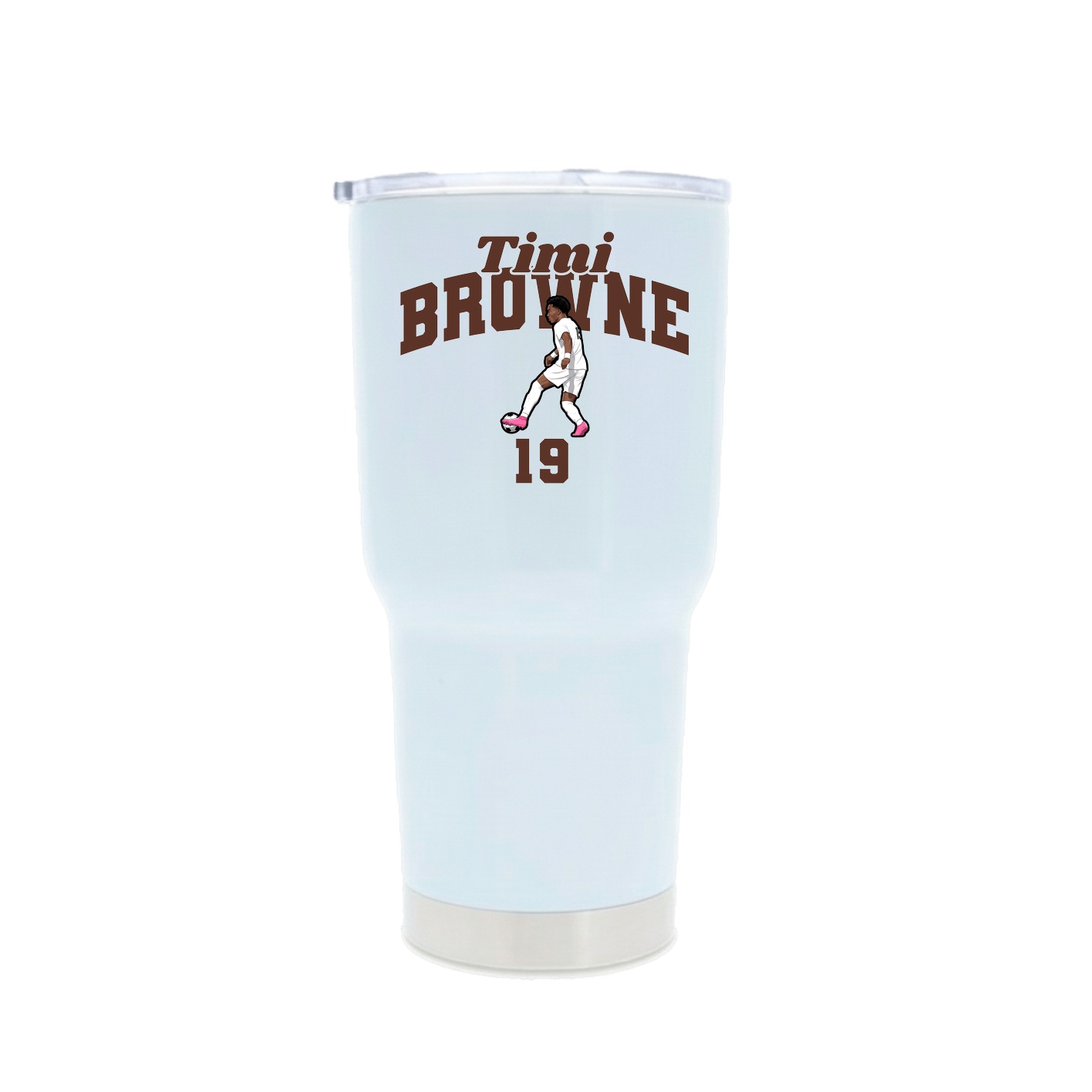 30oz Stainless Steel Tumbler — Signature Arch in White