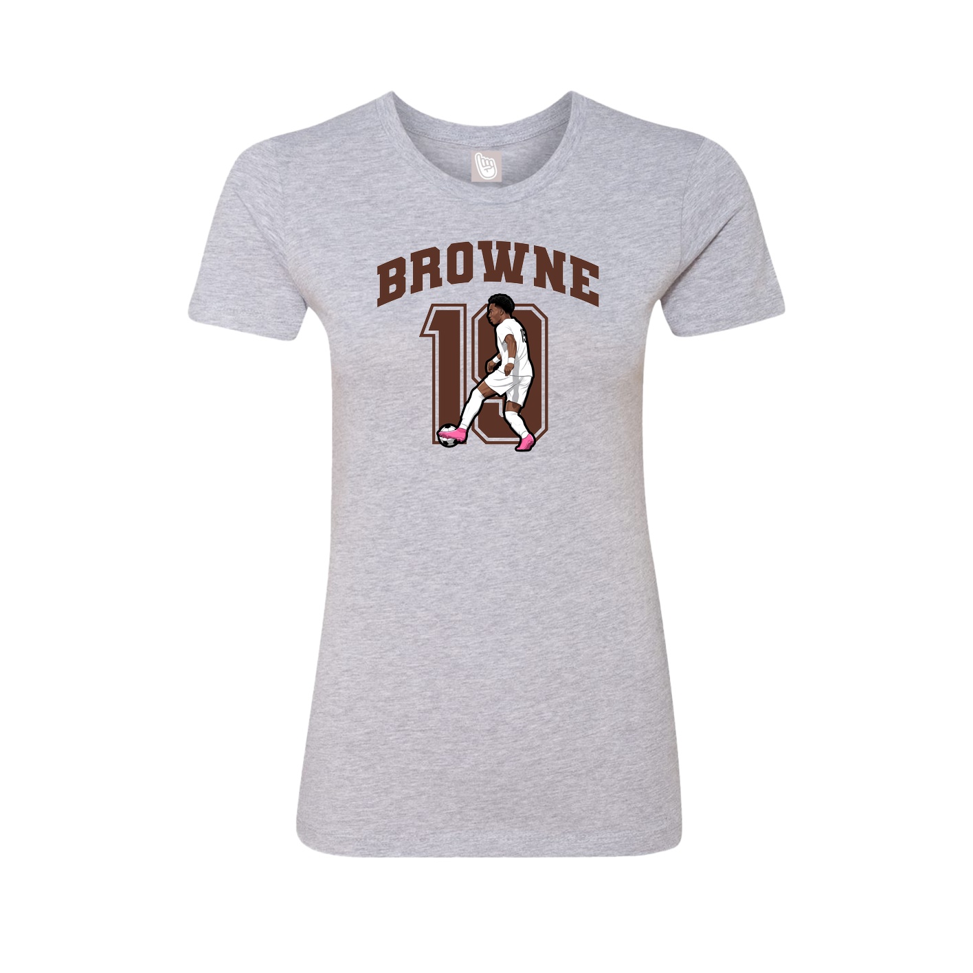 Fitted Women's Tee — Number in Grey