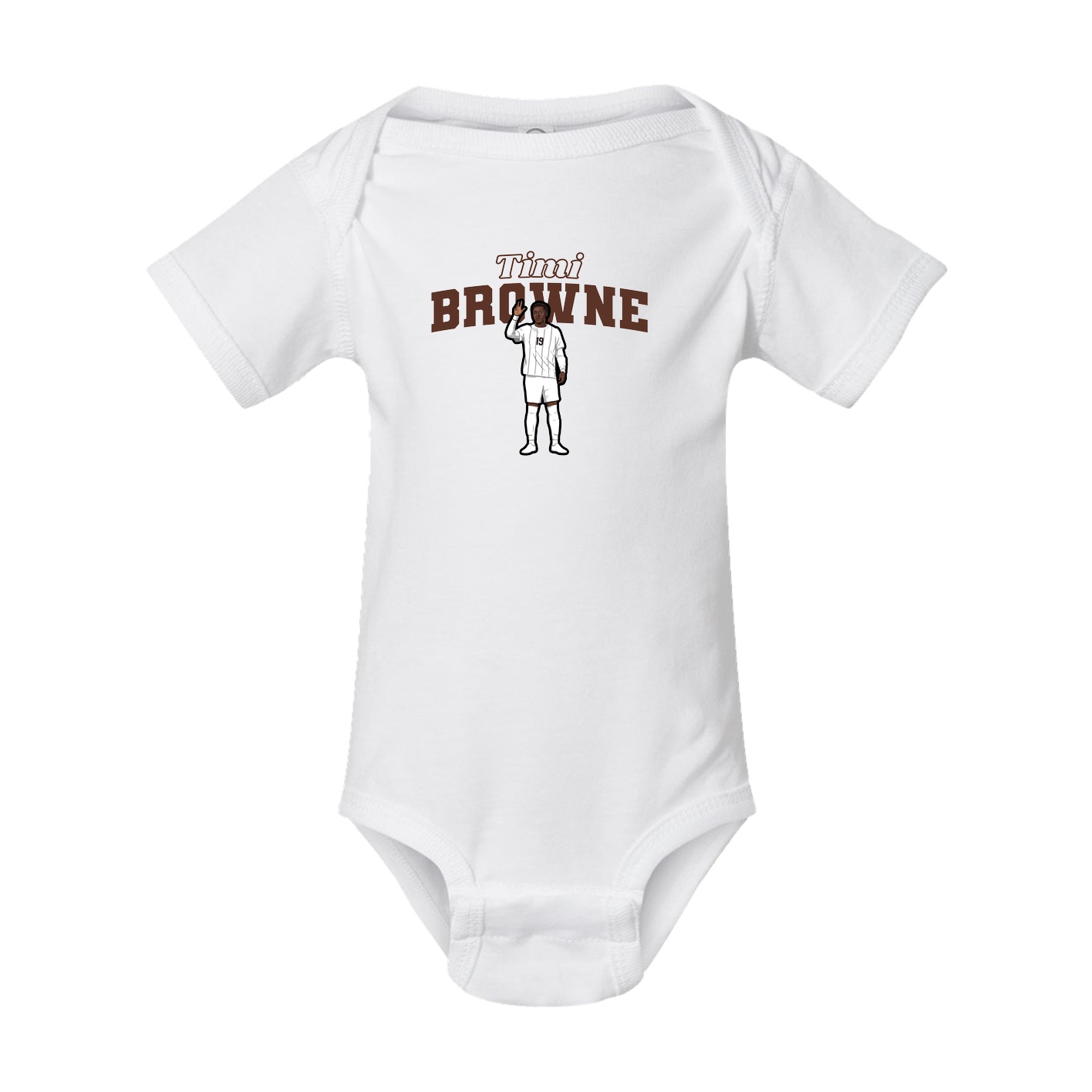 Baby Onesie — Name Arch in White