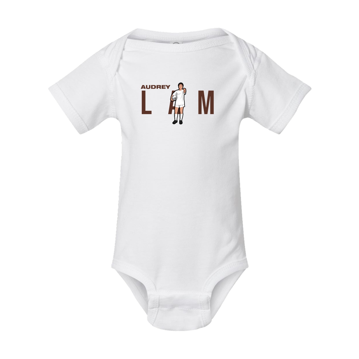 Baby Onesie — Player Name in White