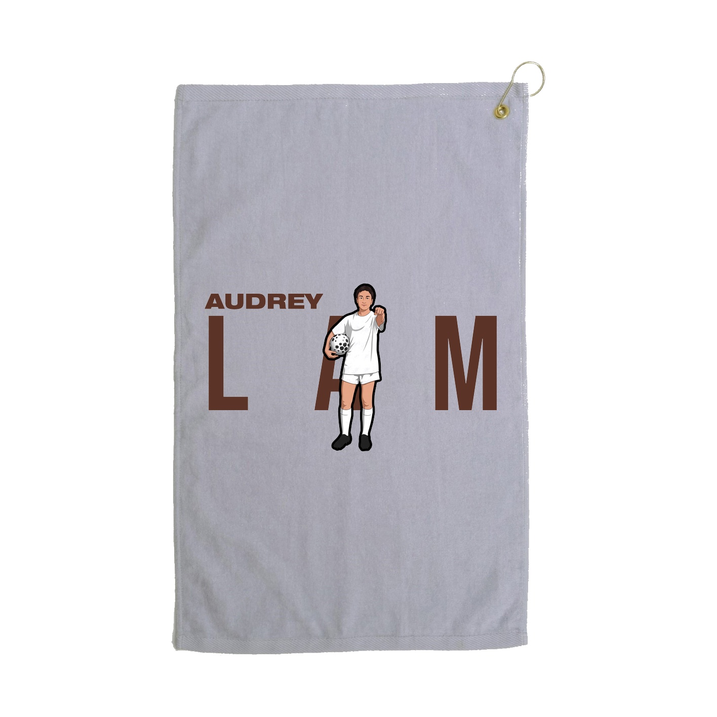 Golf Towel — Player Name in Grey