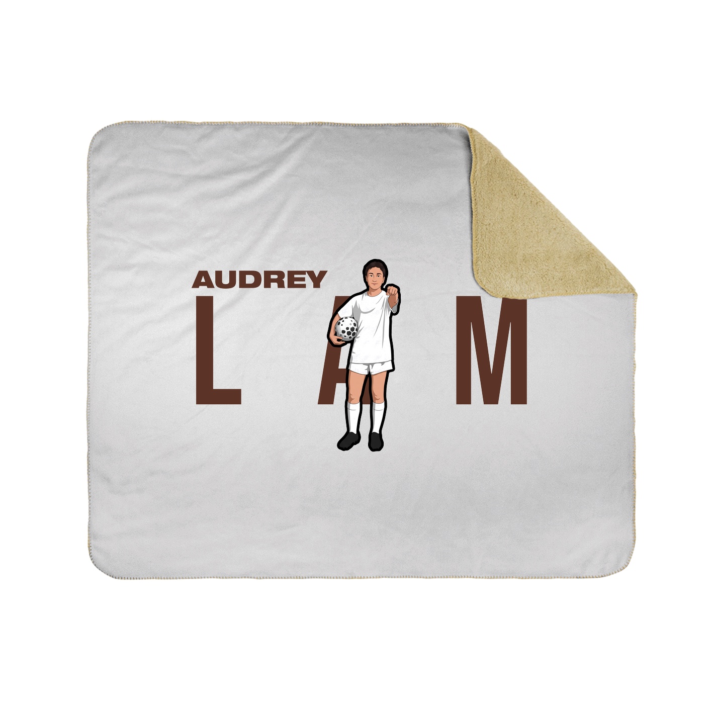 Throw Blanket — Player Name in White